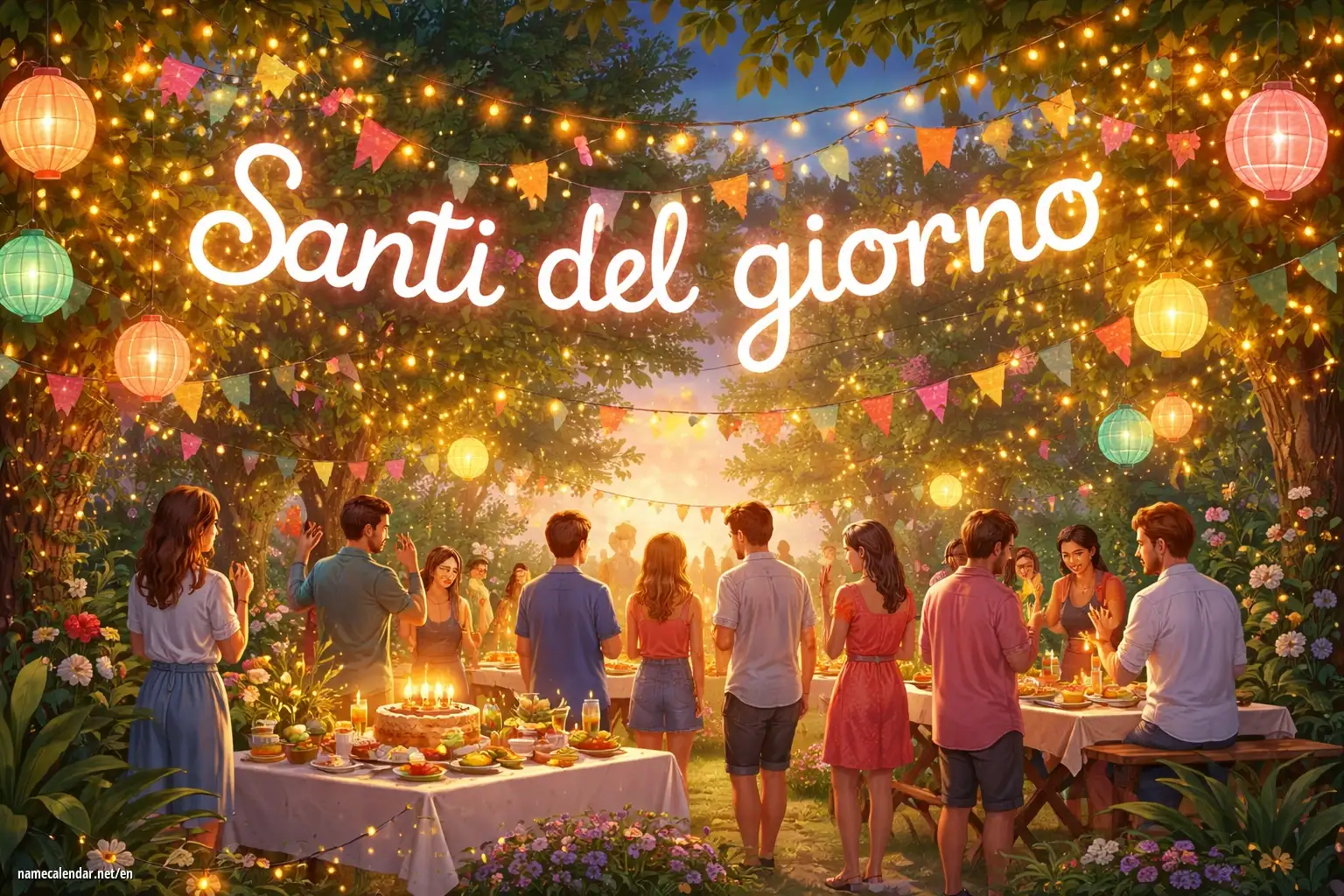 Celebration of name day and name - Santi del giorno