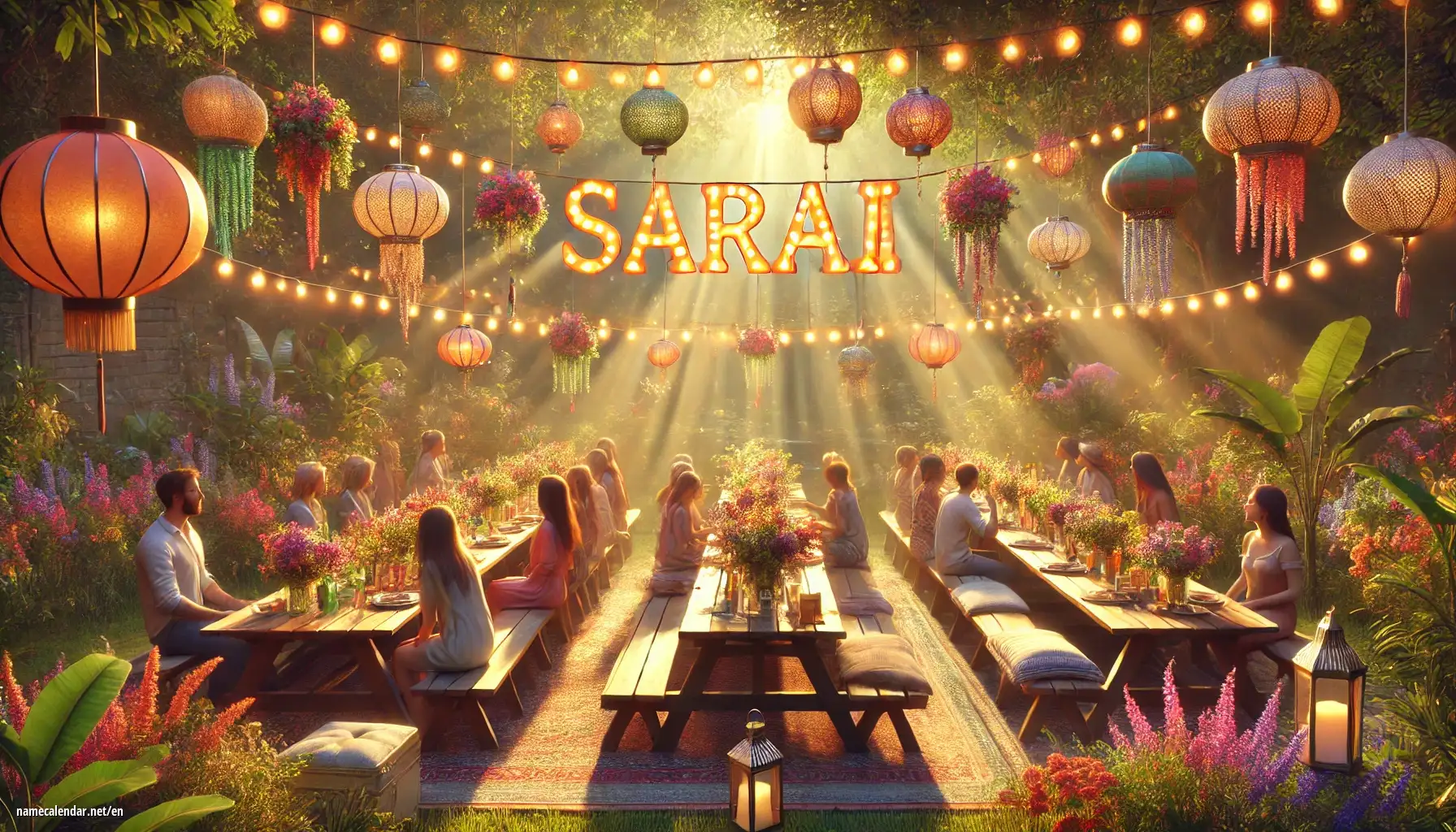 Celebration of name day and name - Sarai