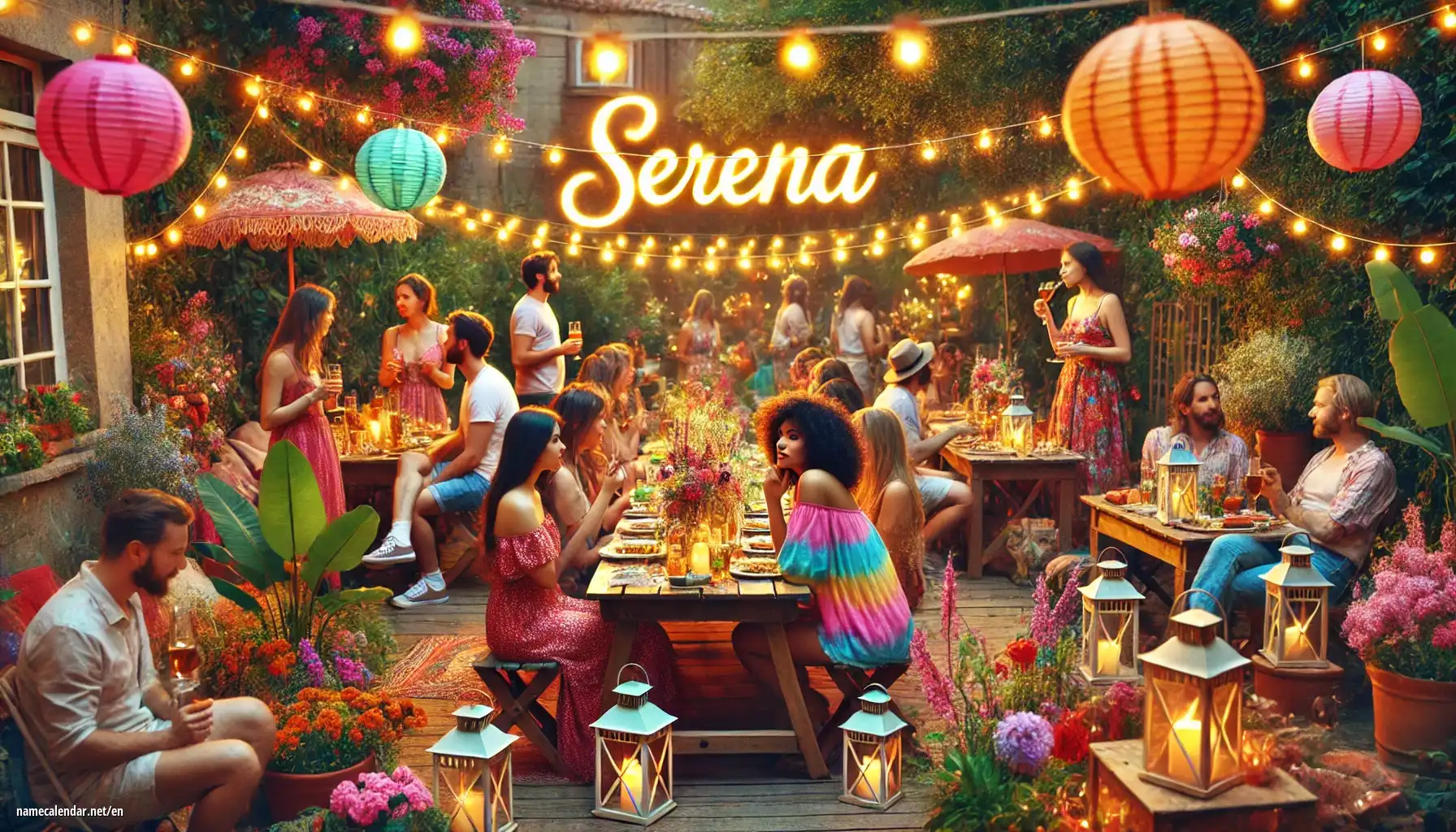 Celebration of name day and name - Serena