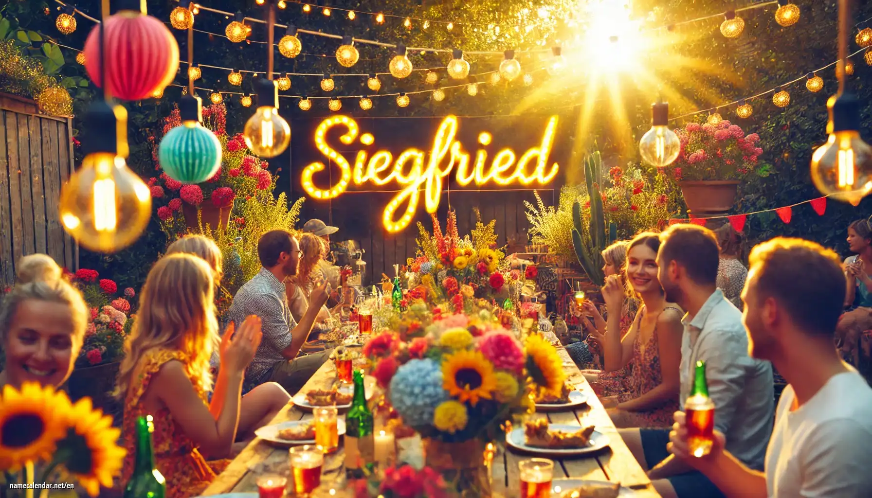 Celebration of name day and name - Siegfried