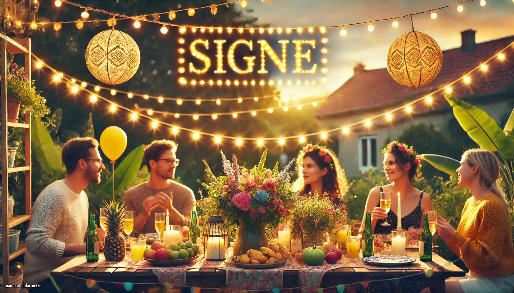 Celebration of name day and name - Signe