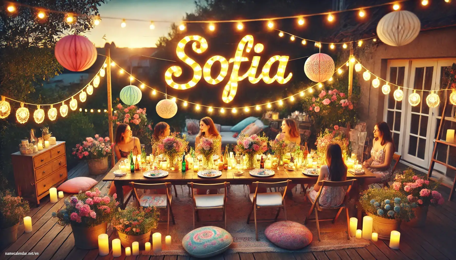 Celebration of name day and name - Sofía