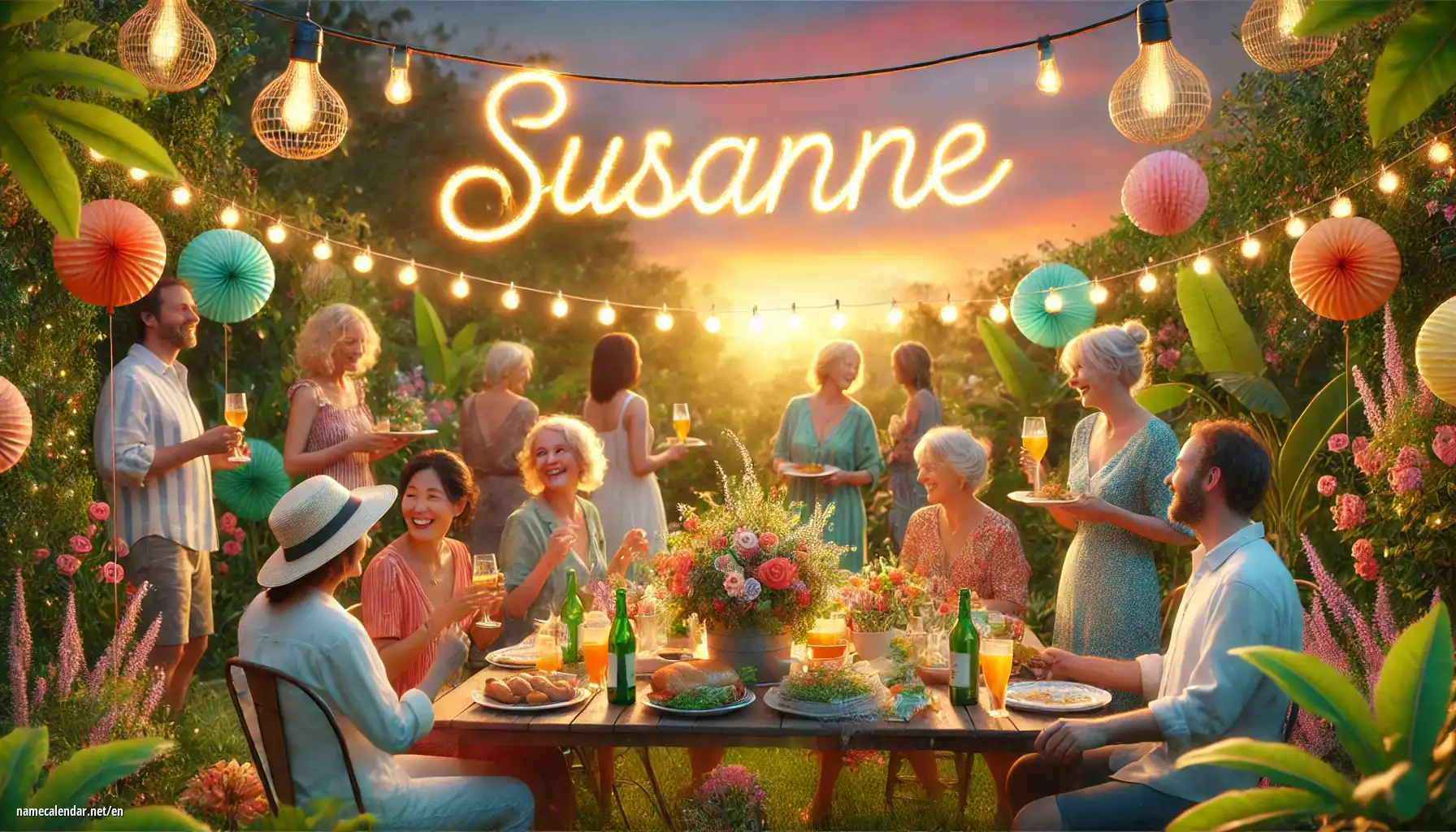 Celebration of name day and name - Susanne