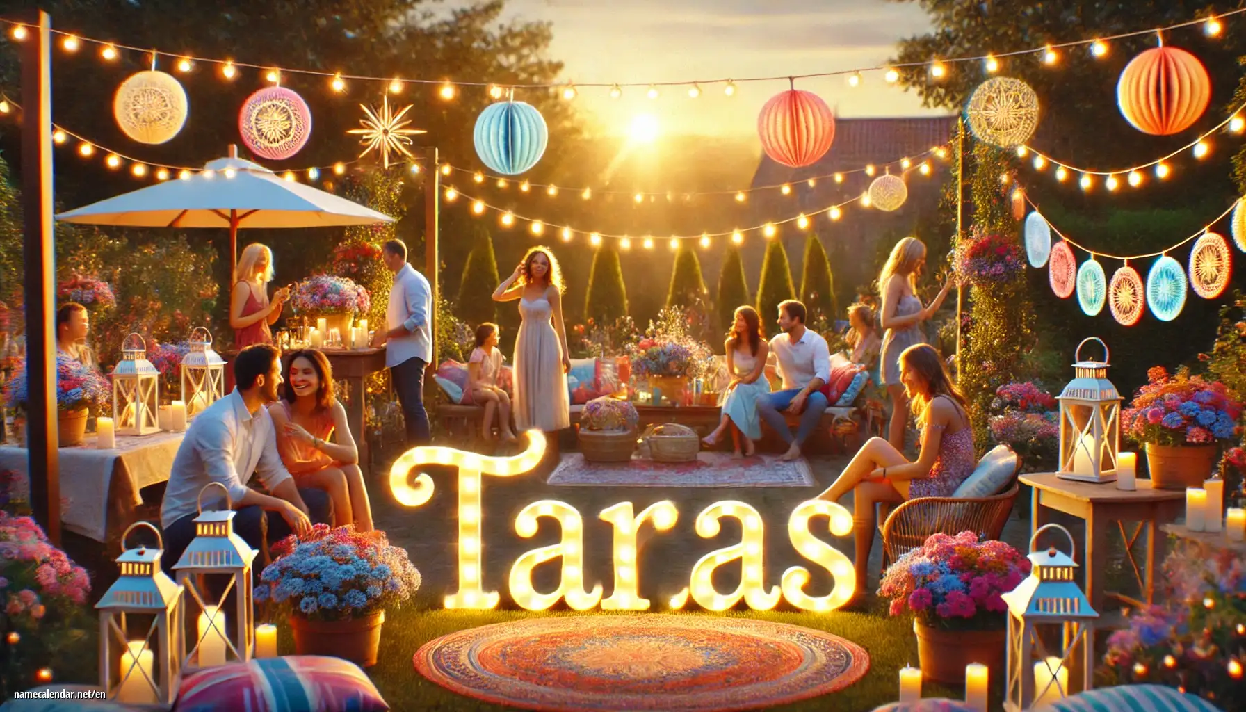 Celebration of name day and name - Taras