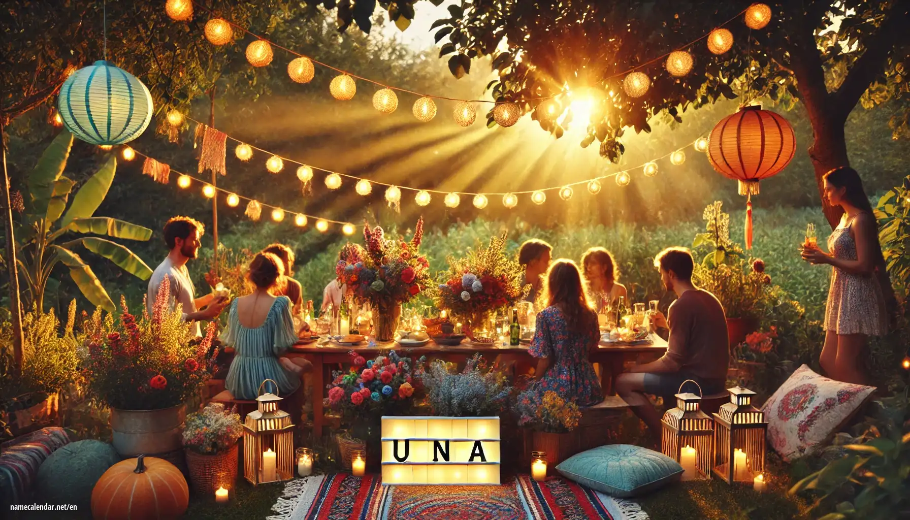 Celebration of name day and name - Una