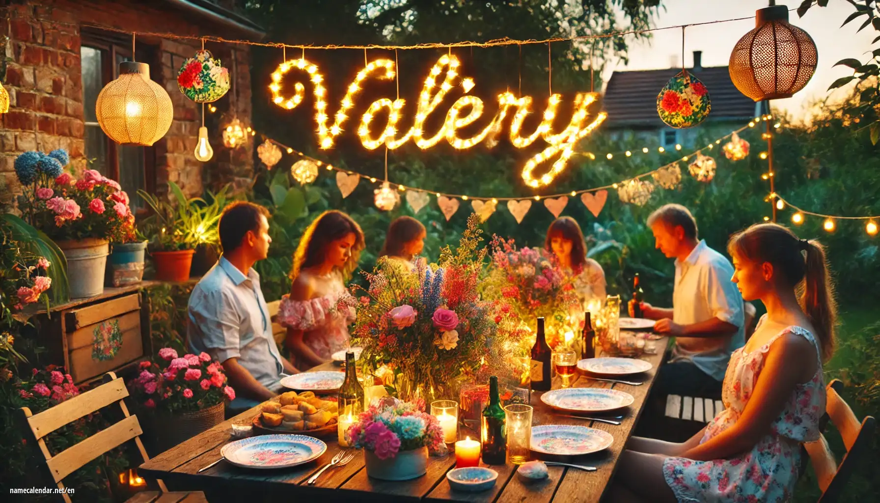 Celebration of name day and name - Valéry