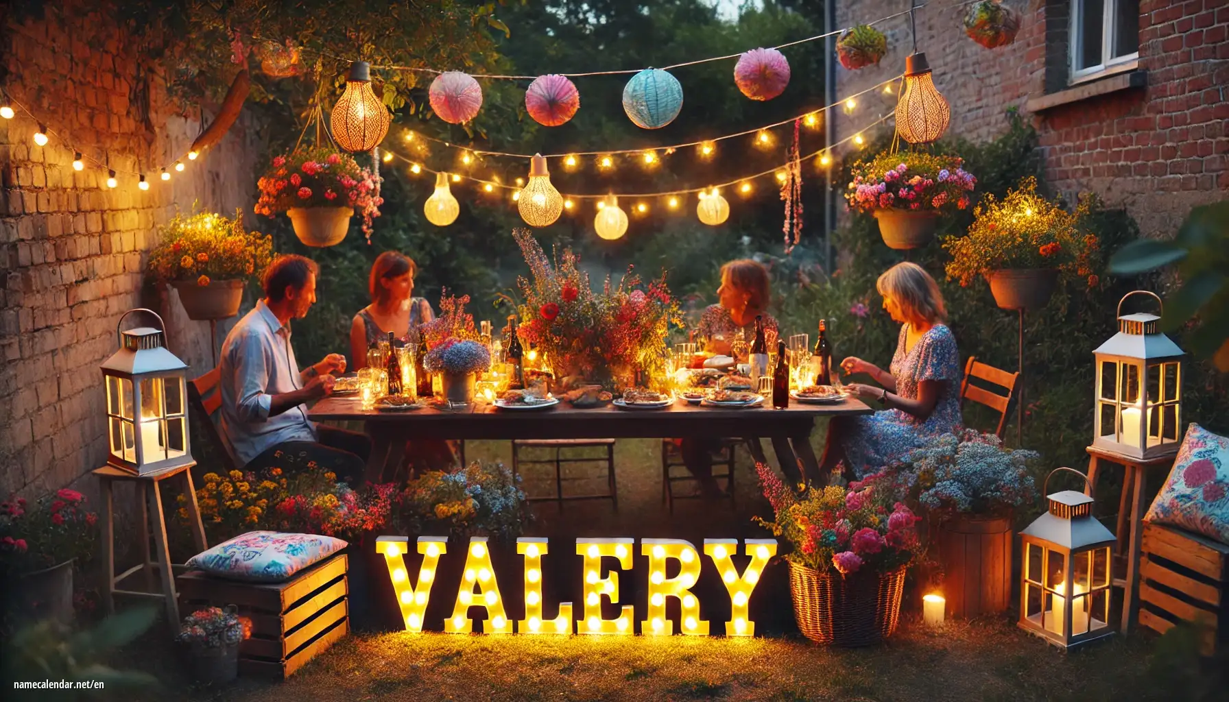 Celebration of name day and name - Valery