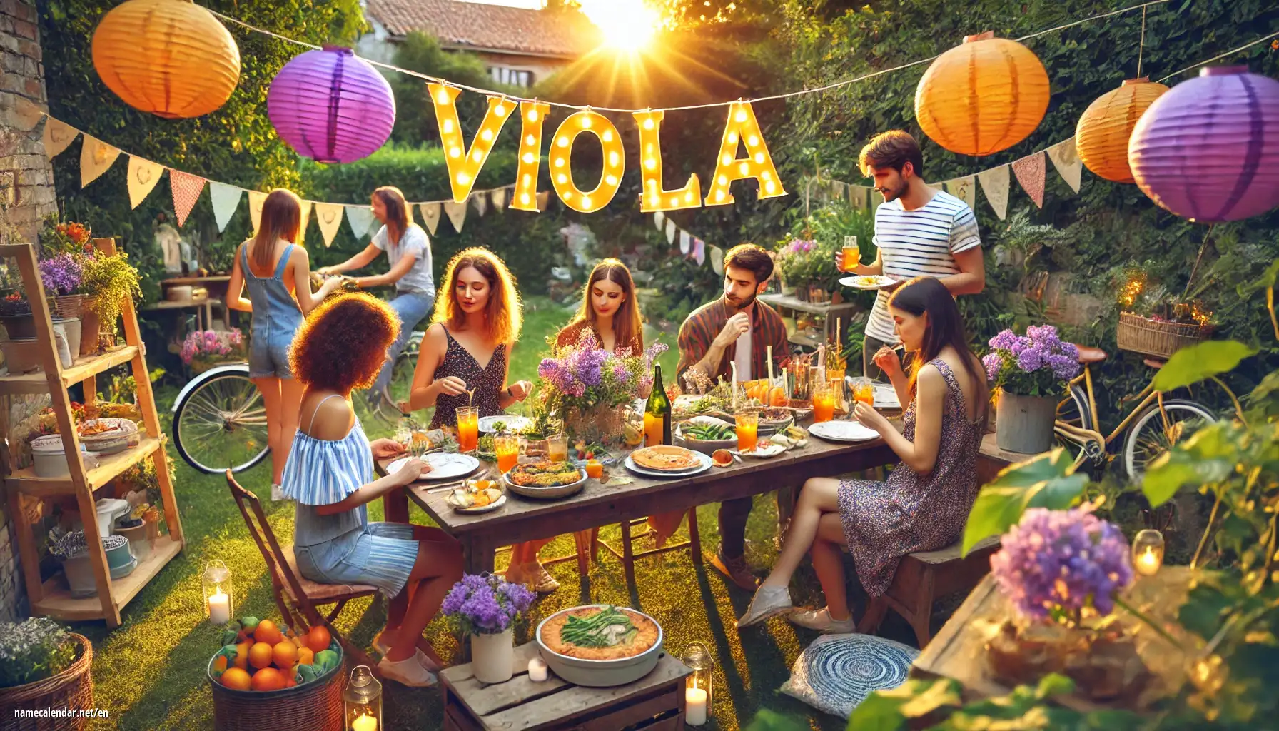 Celebration of name day and name - Viola