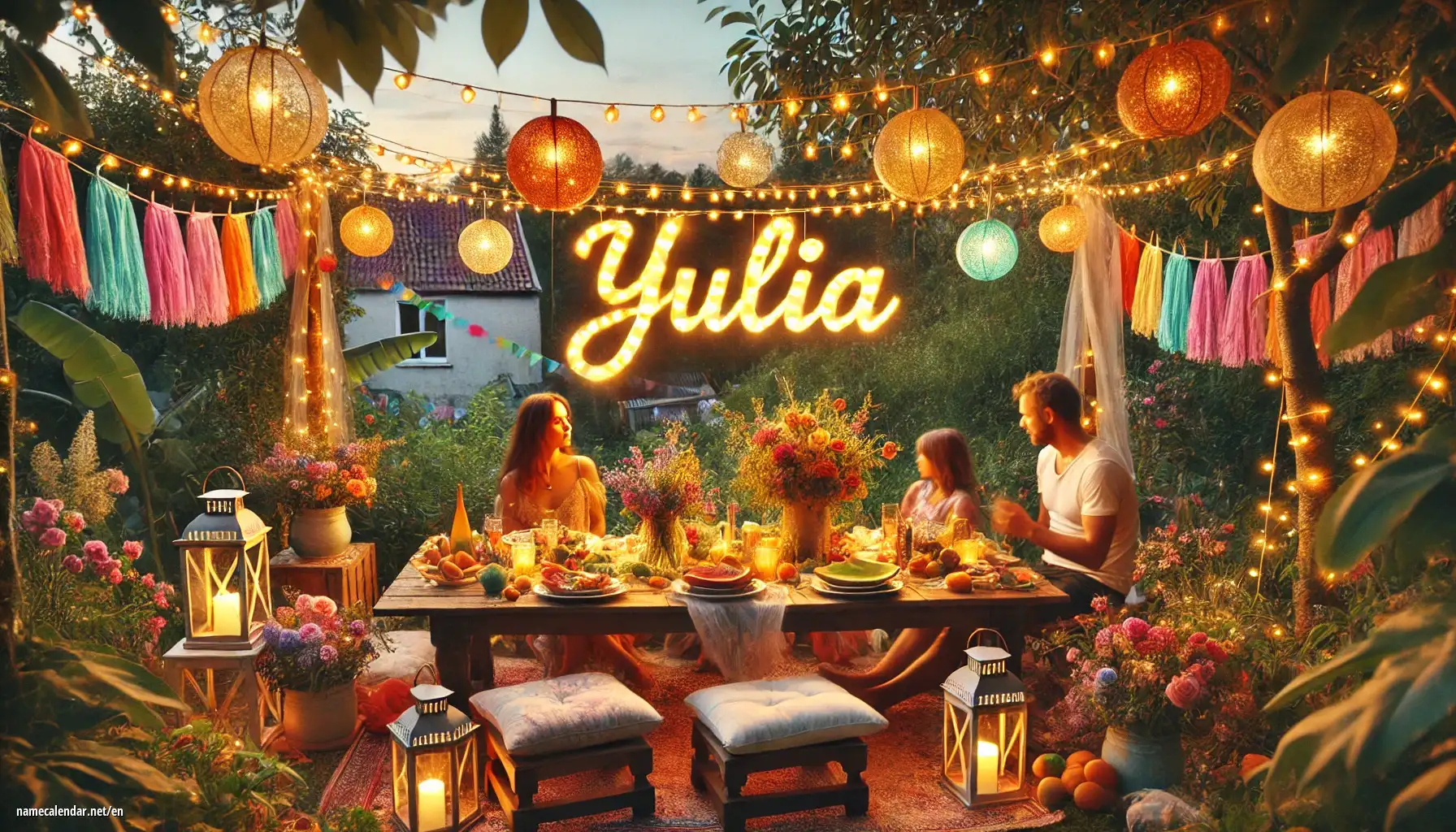 Celebration of name day and name - Yulia