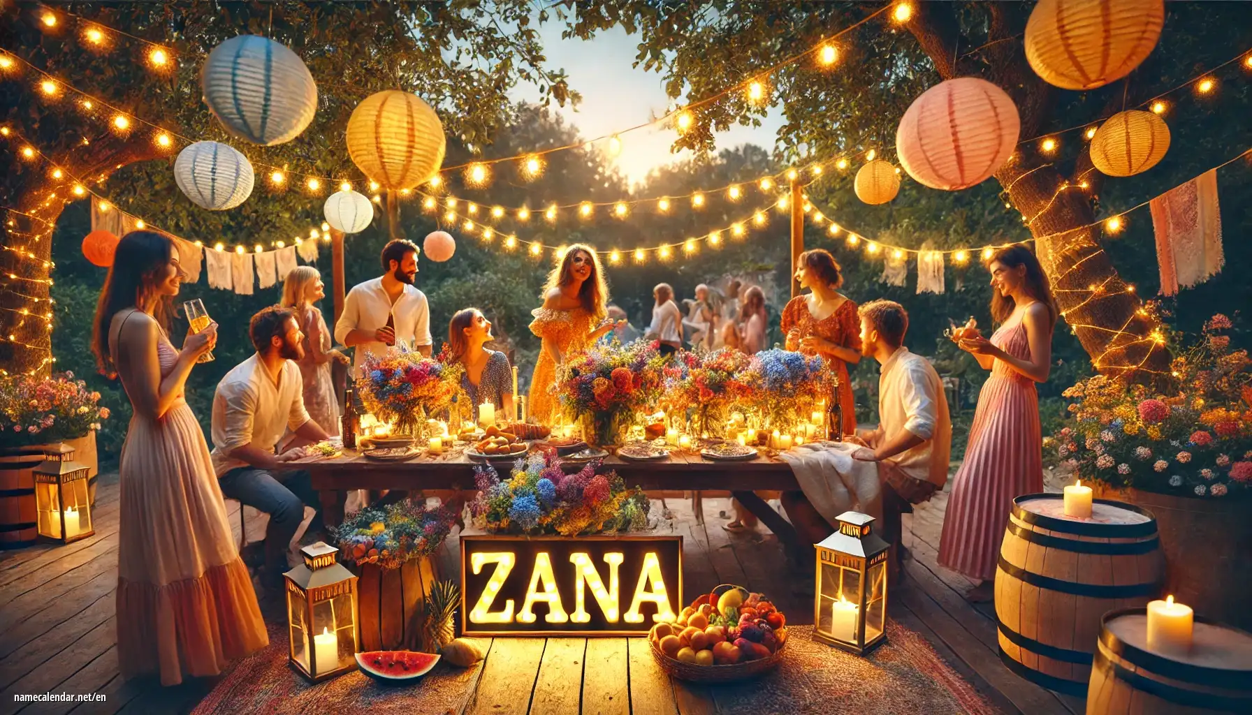 Celebration of name day and name - Zana