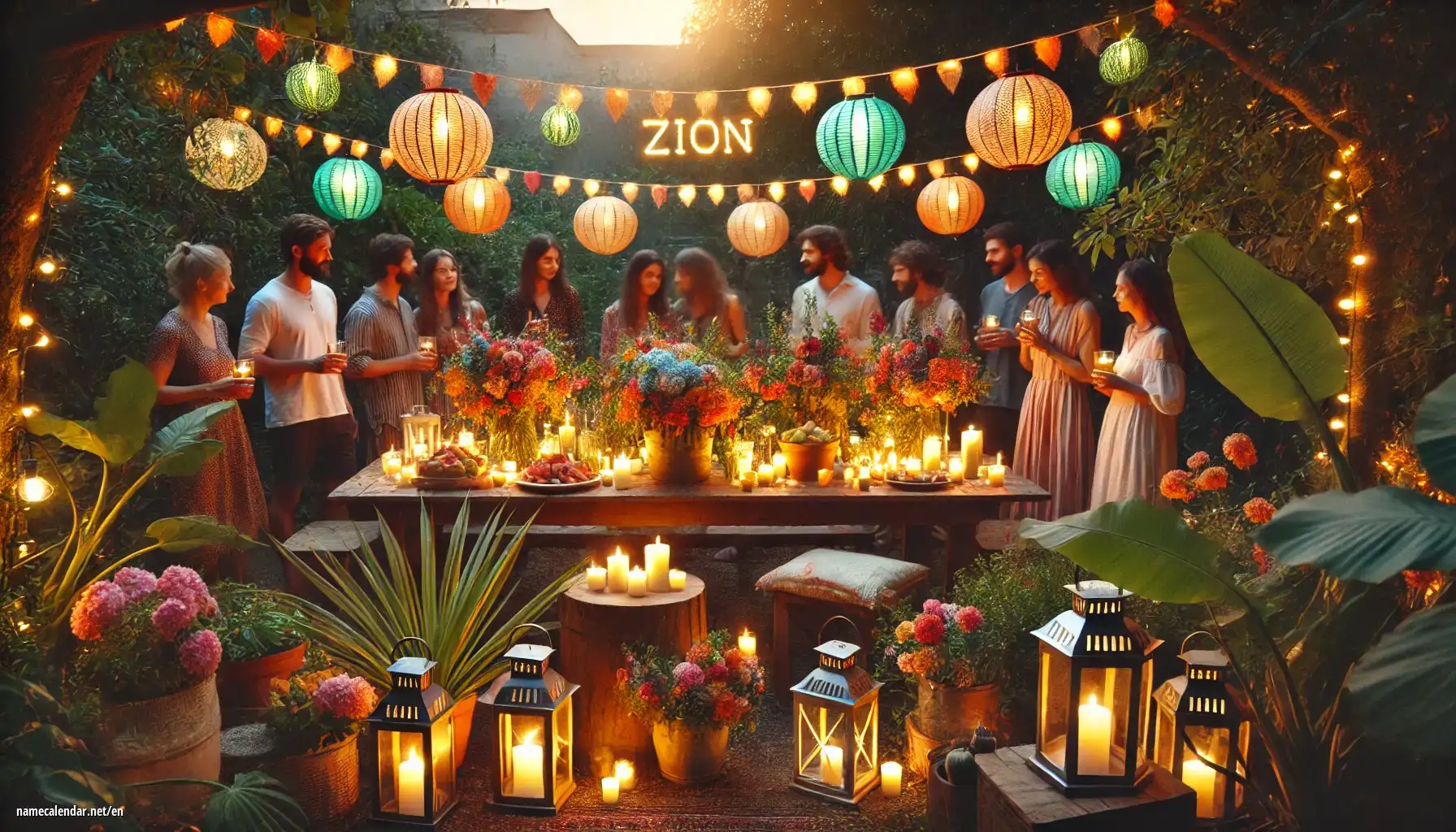 Celebration of name day and name - Zion