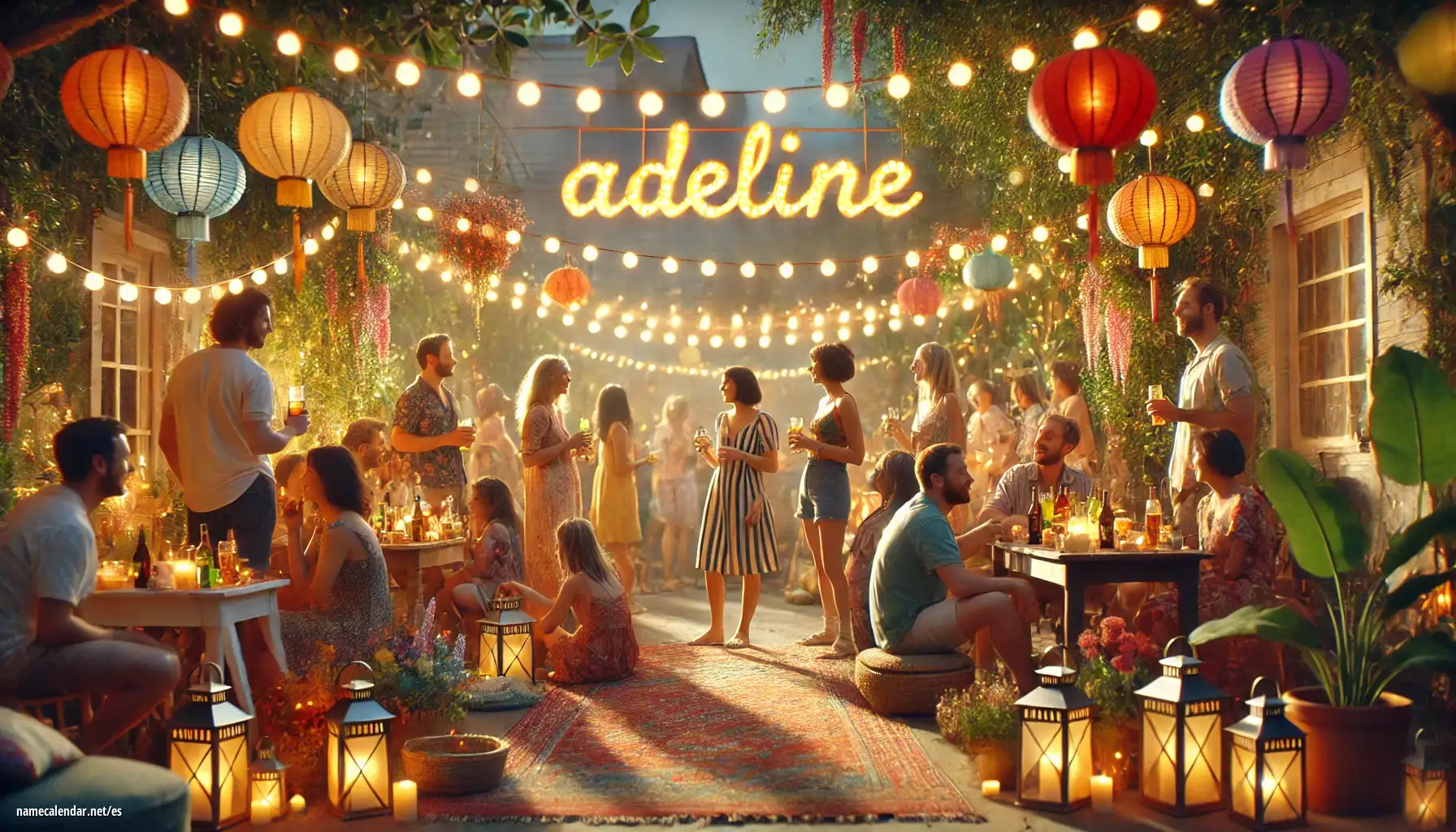 Celebración del onomástico y del nombre - Adeline