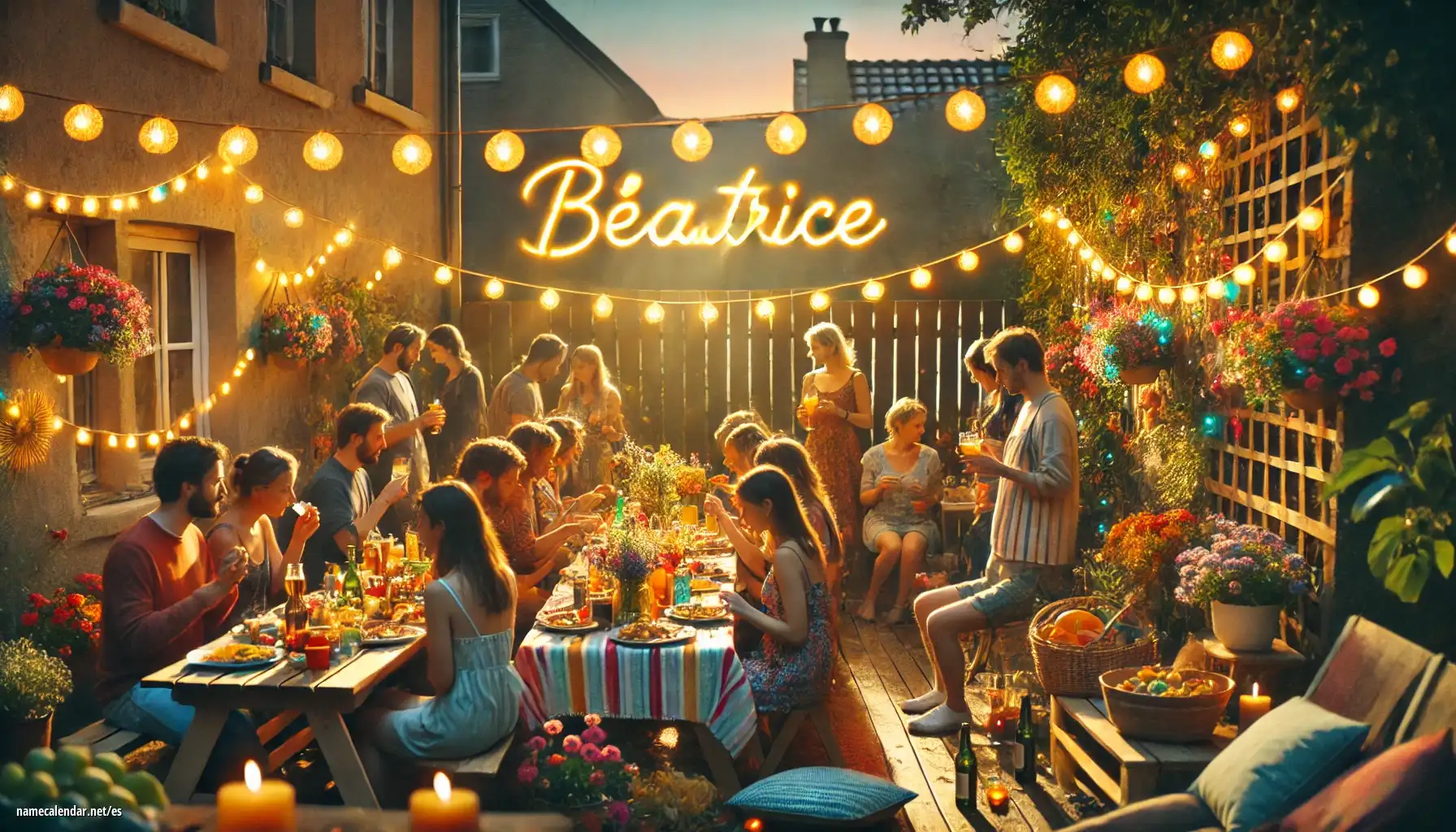 Celebración del onomástico y del nombre - Béatrice