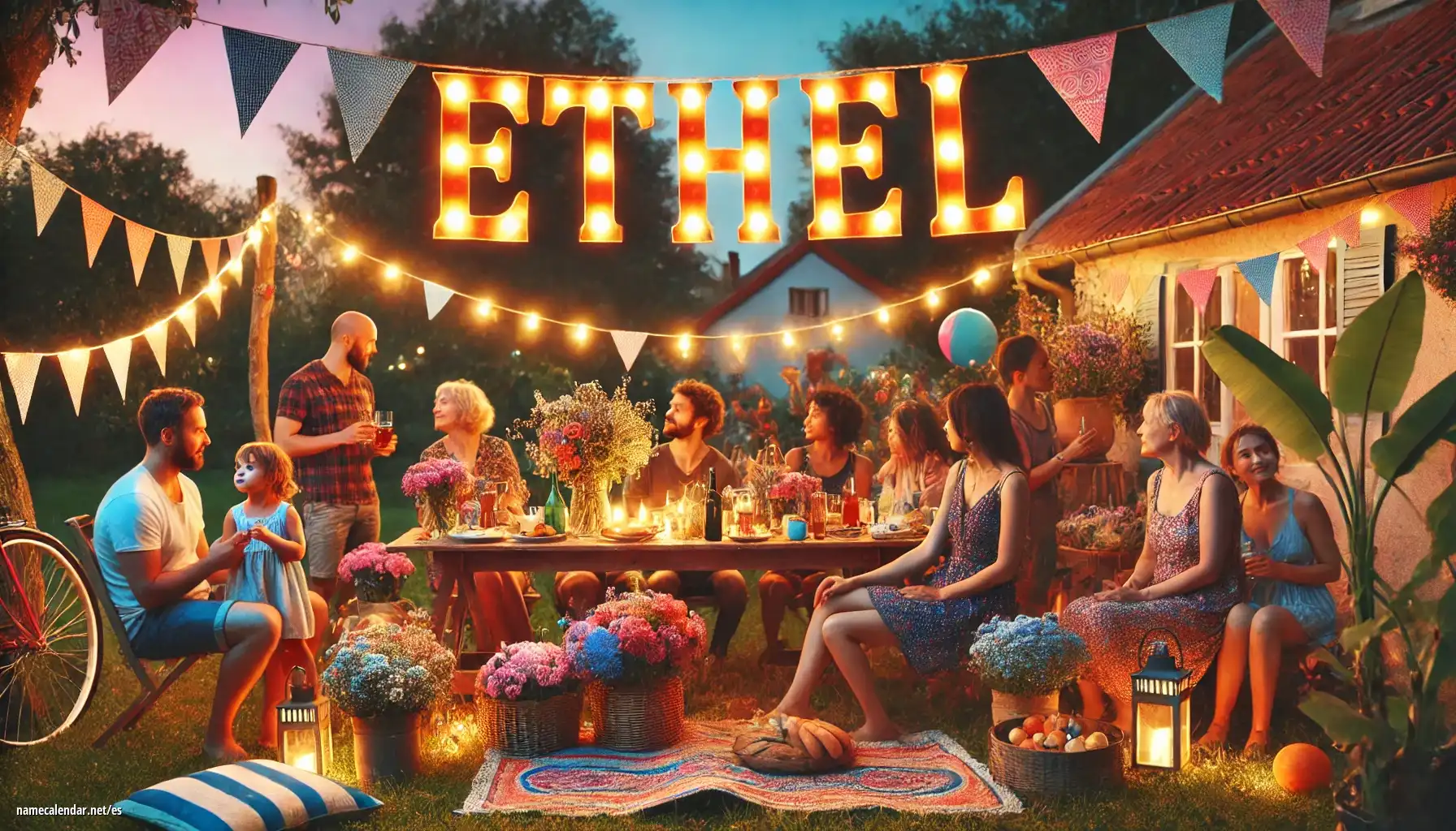 Celebración del onomástico y del nombre - Ethel