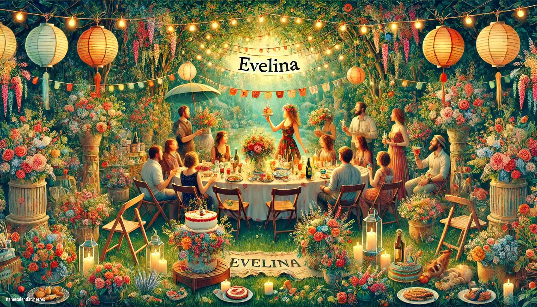 Celebración del onomástico y del nombre - Evelína