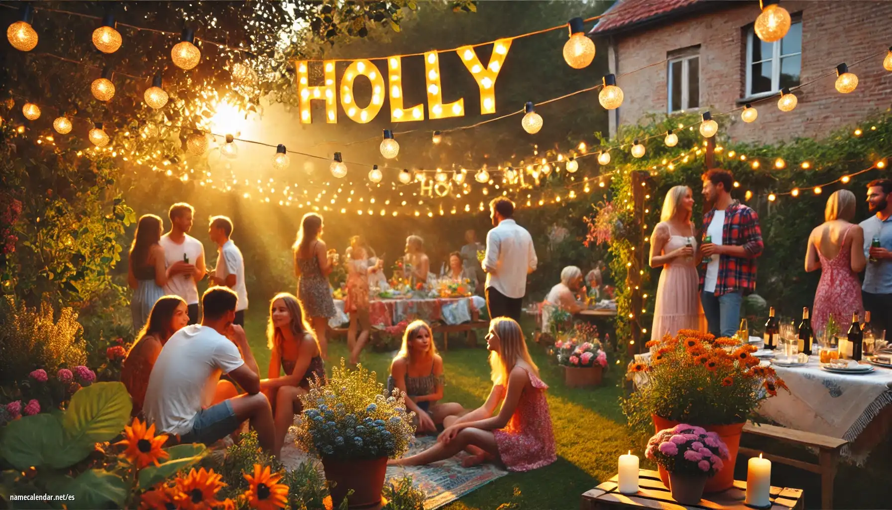 Celebración del onomástico y del nombre - Holly