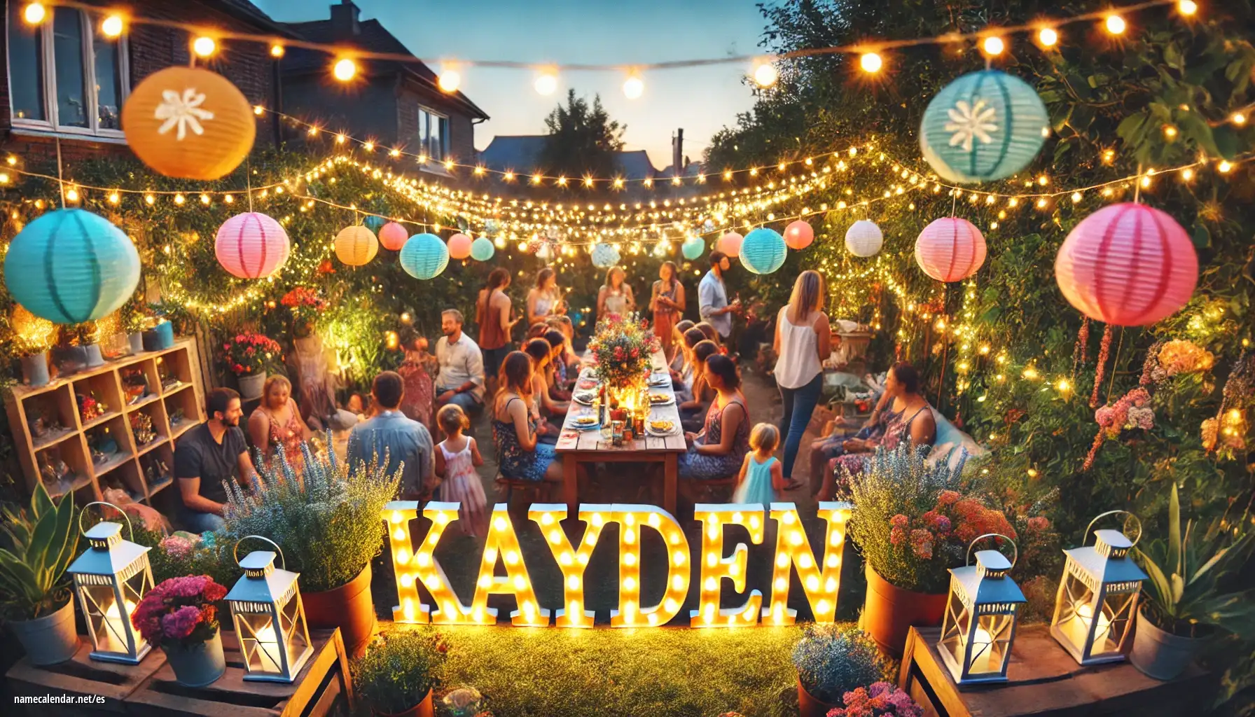 Celebración del onomástico y del nombre - Kayden