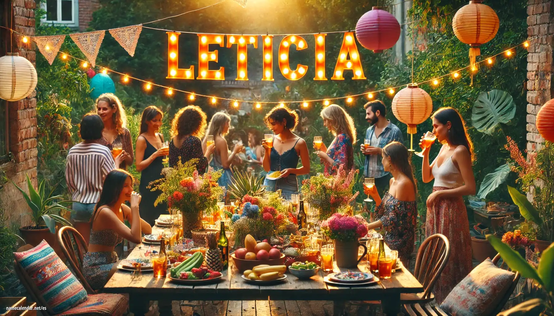 Celebración del onomástico y del nombre - Letícia