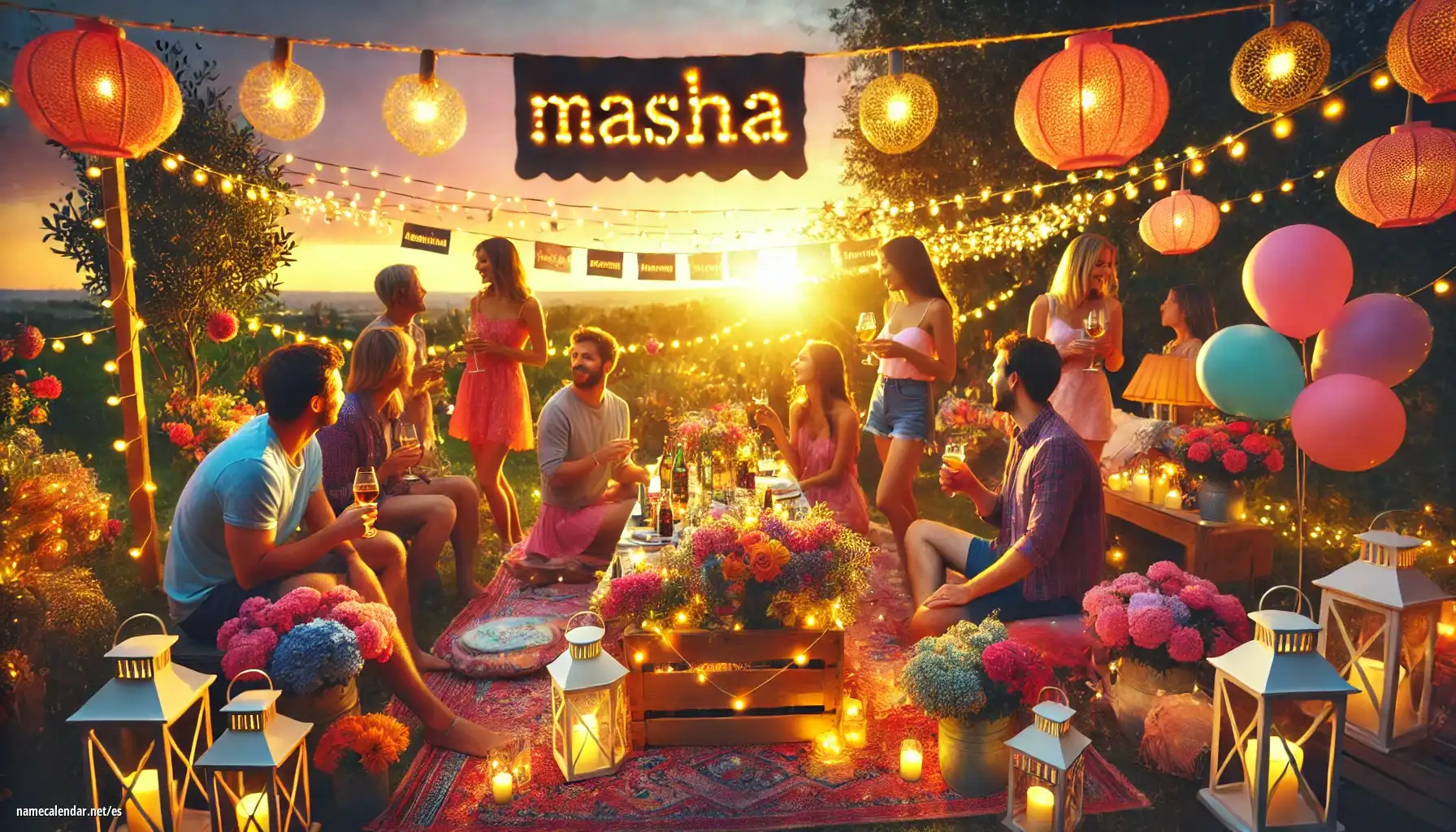 Celebración del onomástico y del nombre - Masha