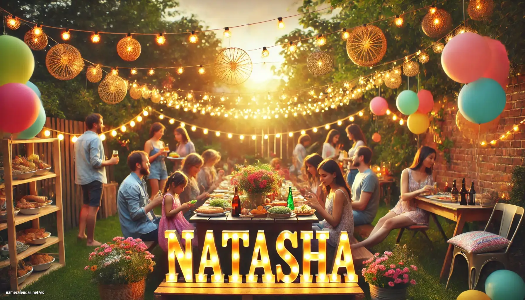 Celebración del onomástico y del nombre - Natasha