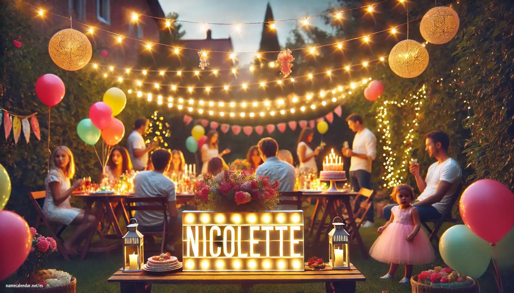 Celebración del onomástico y del nombre - Nicolette