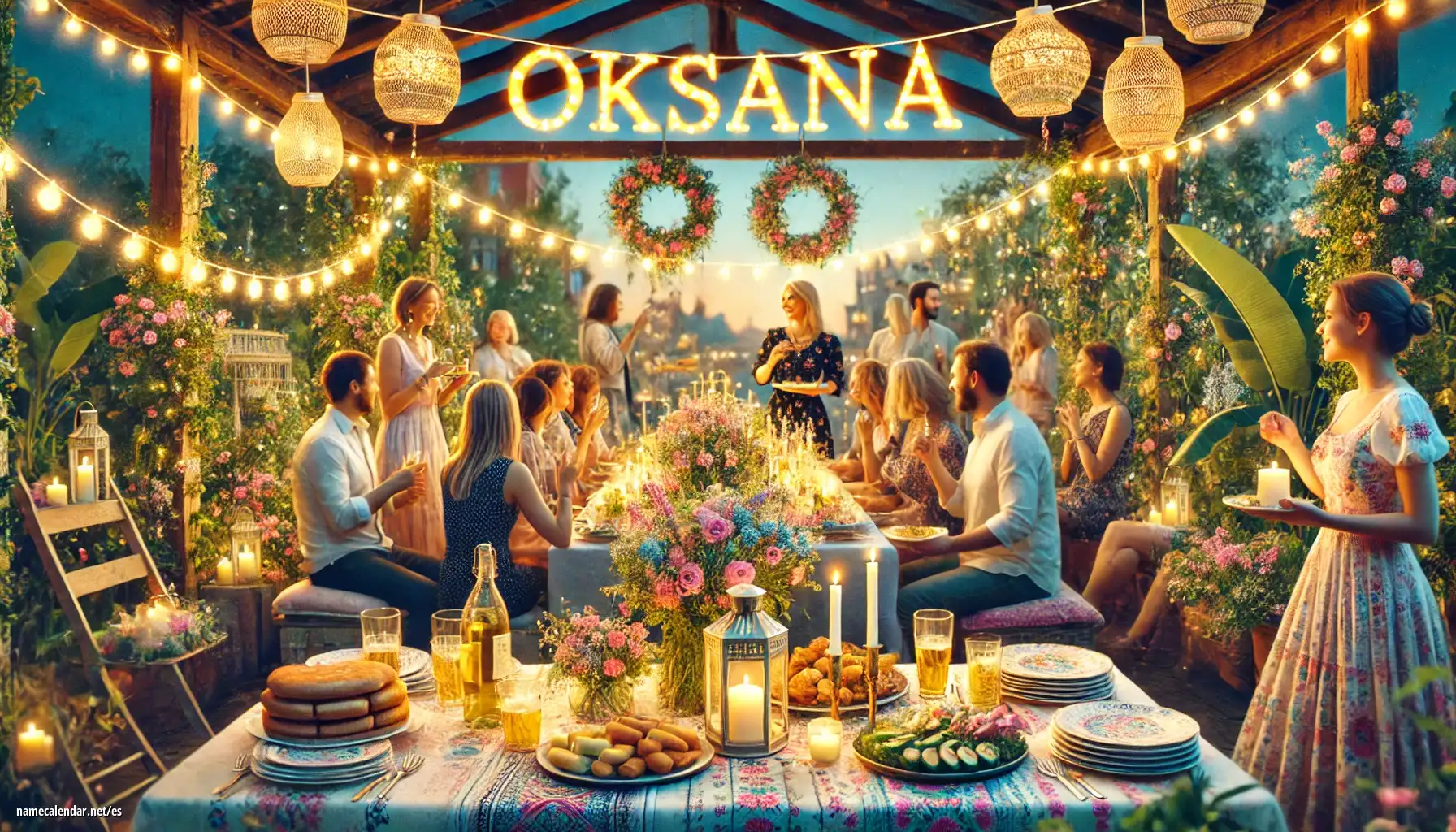 Celebración del onomástico y del nombre - Oksana