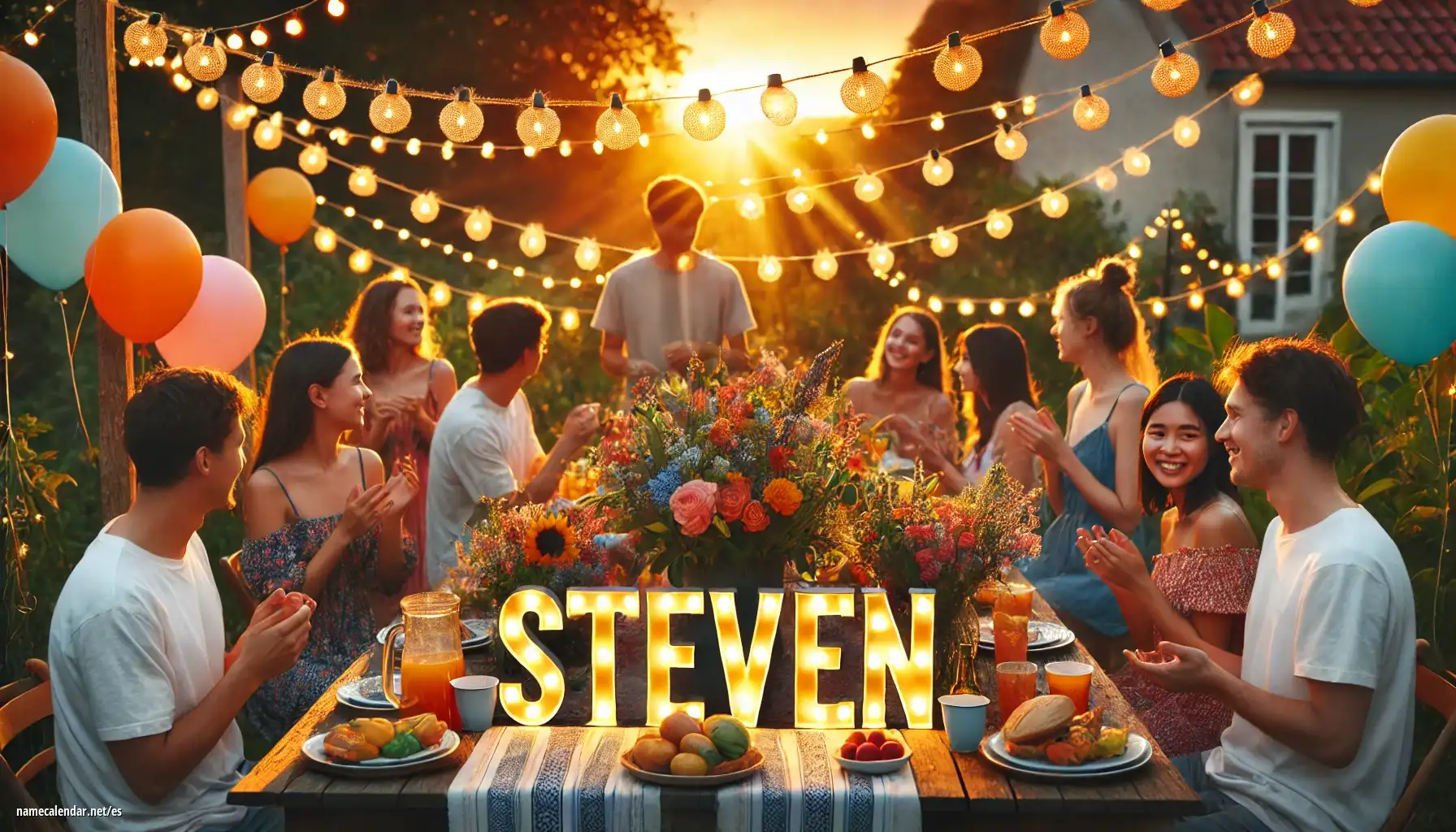 Celebración del onomástico y del nombre - Steven