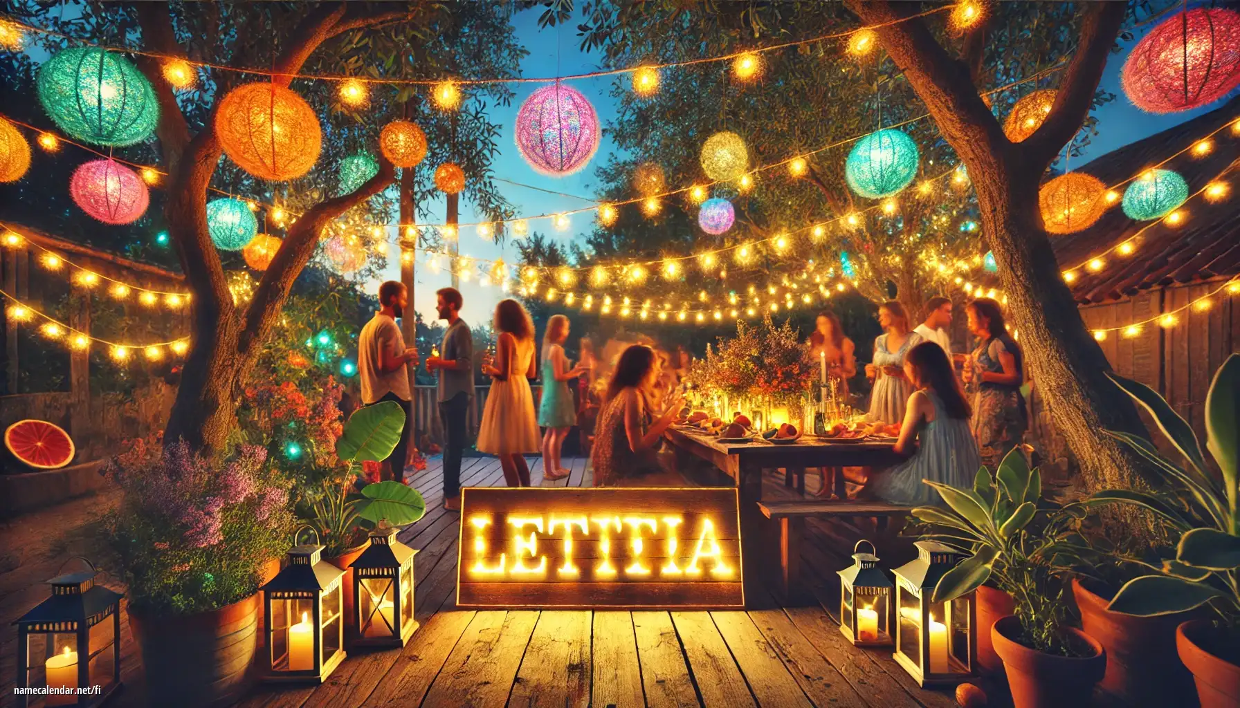 Nimipäivän ja nimen juhliminen - Letitia