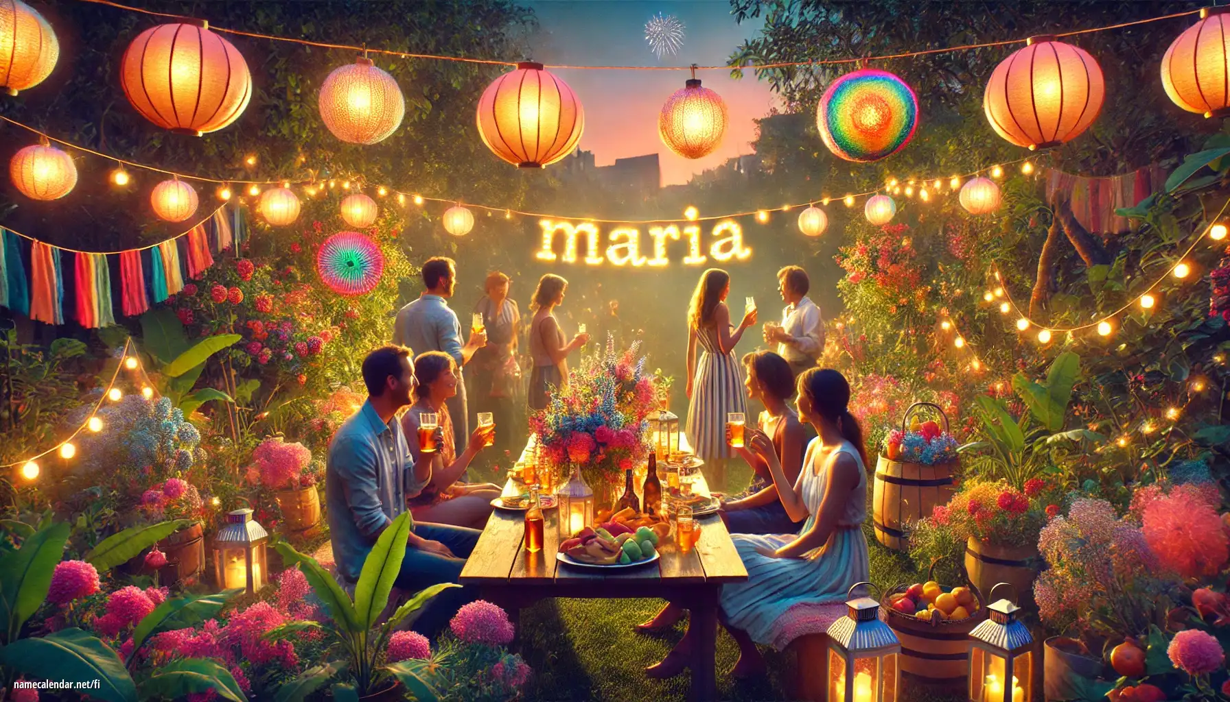 Nimipäivän ja nimen juhliminen - María