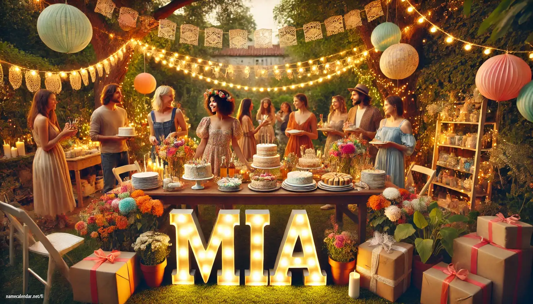 Nimipäivän ja nimen juhliminen - Mia