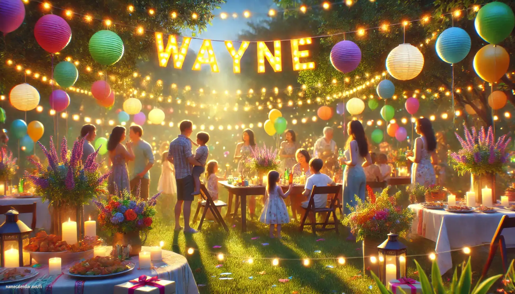 Nimipäivän ja nimen juhliminen - Wayne