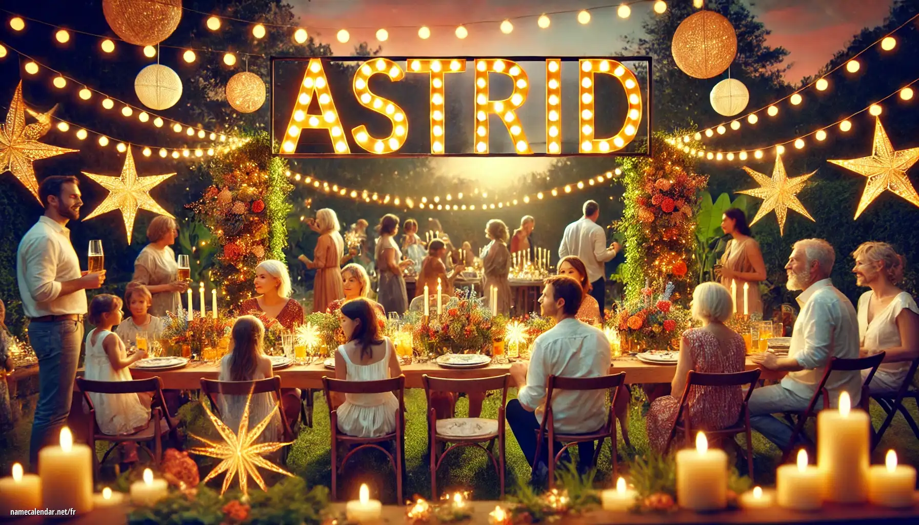 Célébration du jour du nom et du nom - Astrid