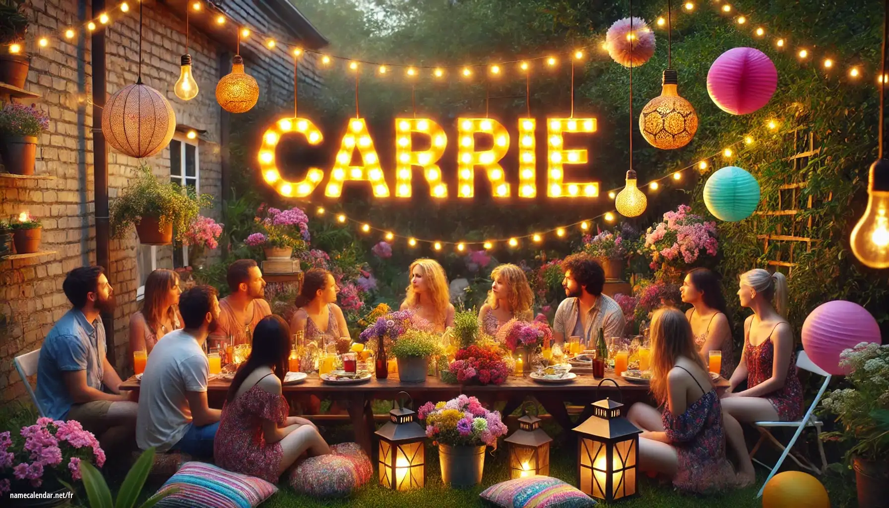 Célébration du jour du nom et du nom - Carrie