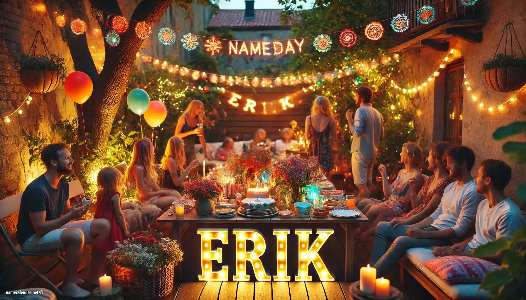 Célébration du jour du nom et du nom - Erik