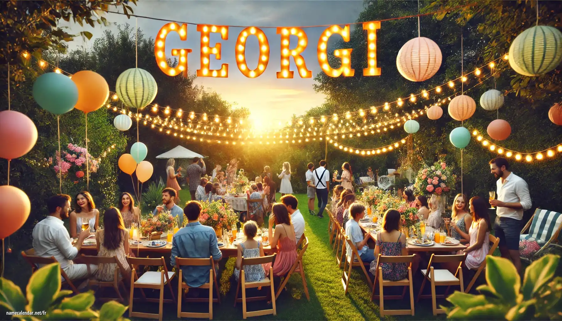 Célébration du jour du nom et du nom - Georgi