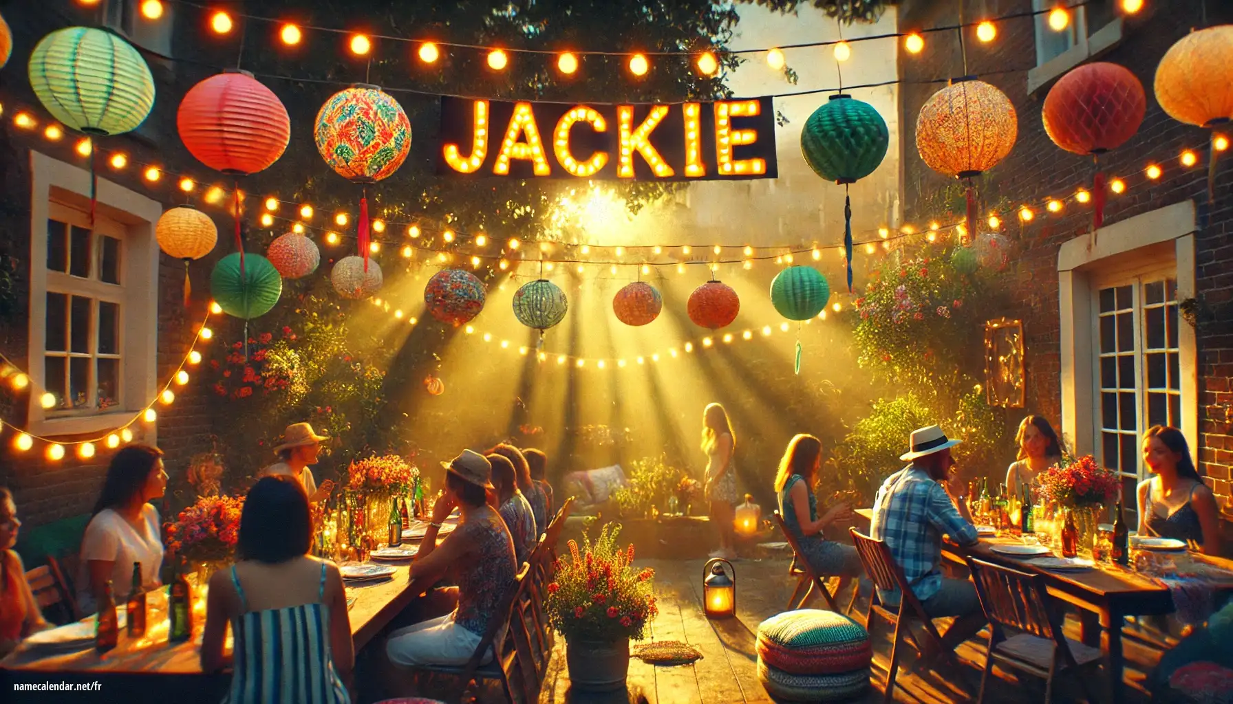 Célébration du jour du nom et du nom - Jackie