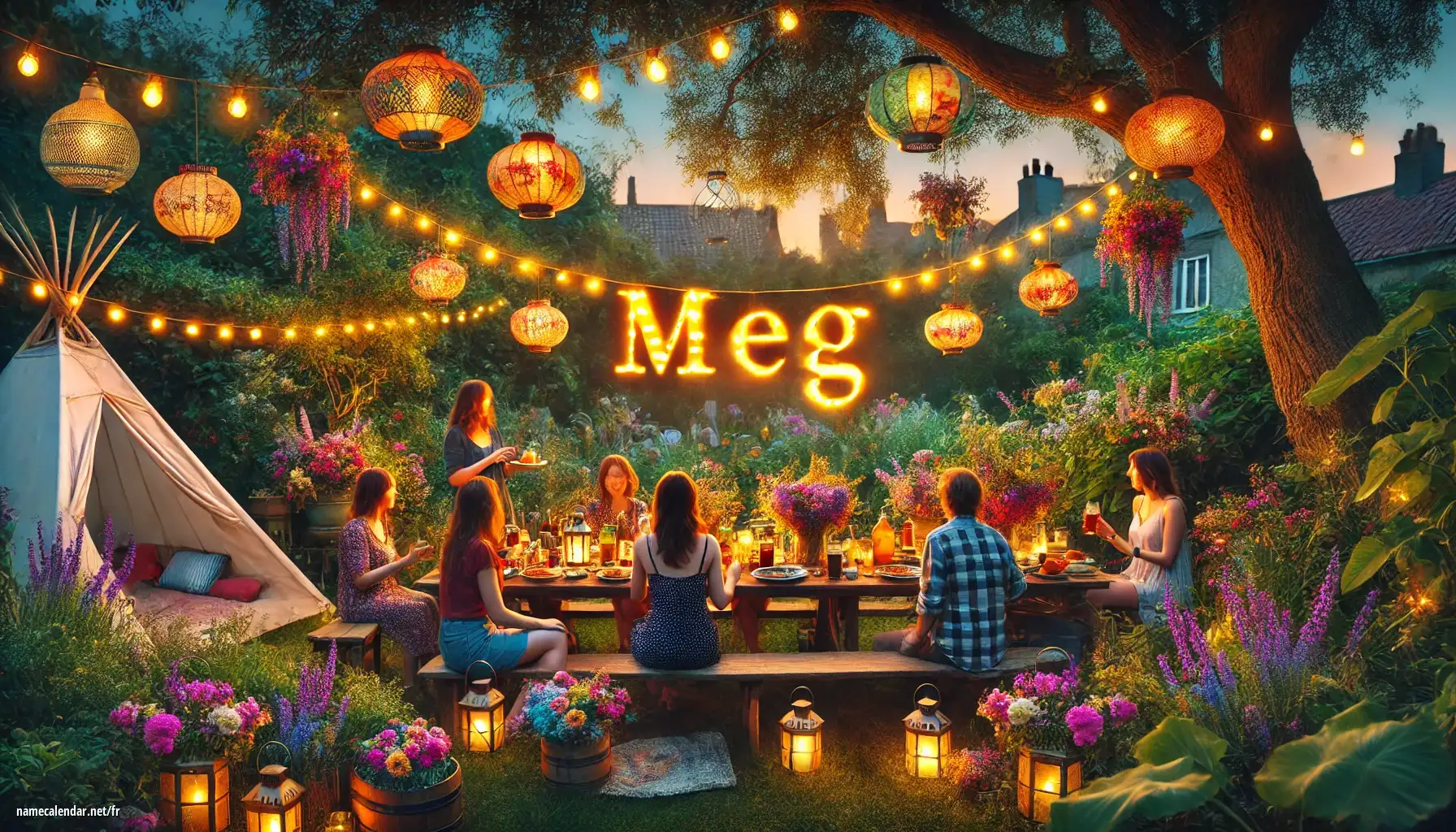 Célébration du jour du nom et du nom - Meg