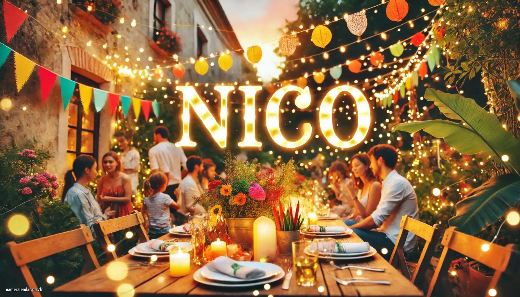 Célébration du jour du nom et du nom - Nico