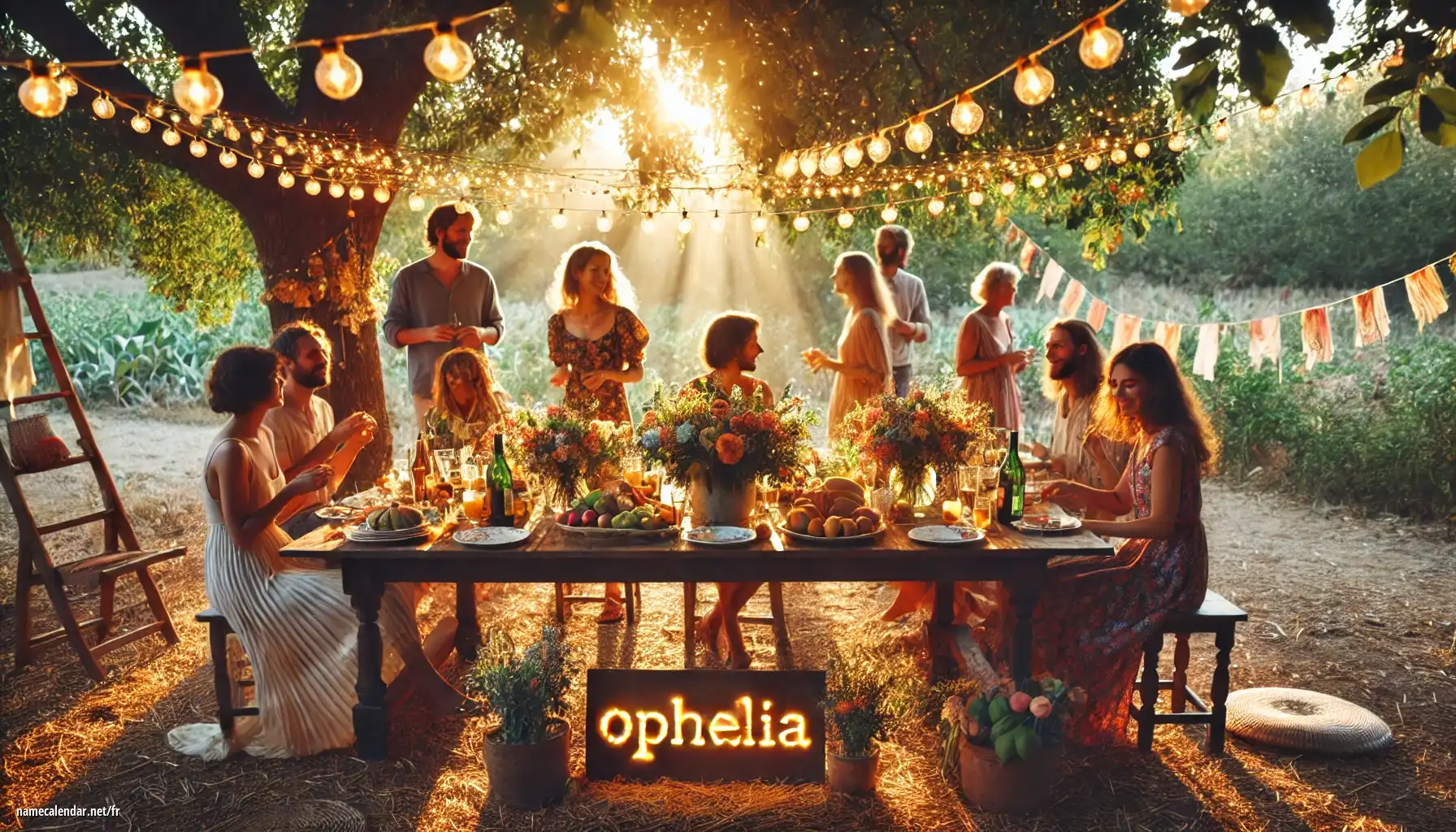 Célébration du jour du nom et du nom - Ophelia