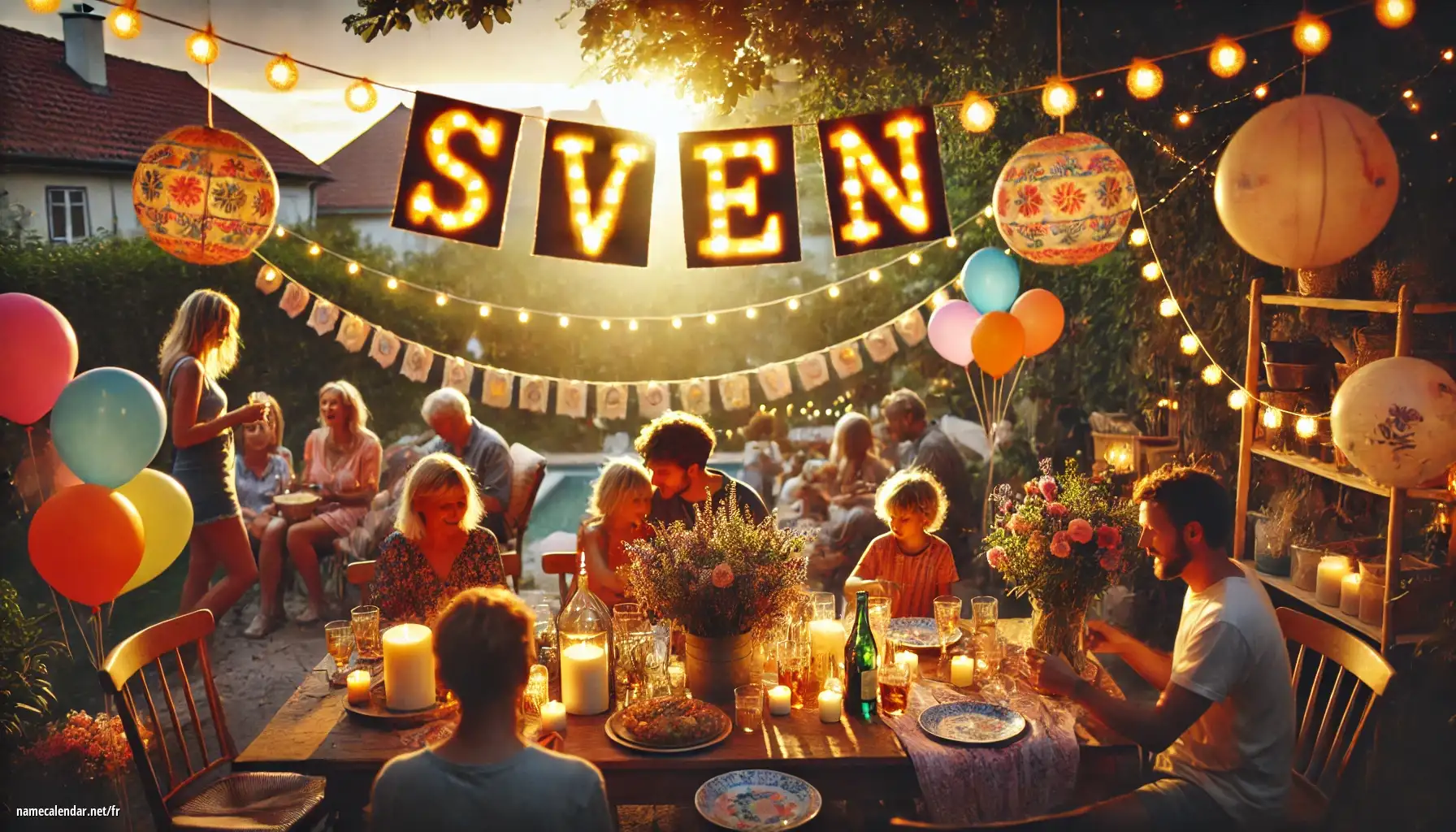 Célébration du jour du nom et du nom - Sven