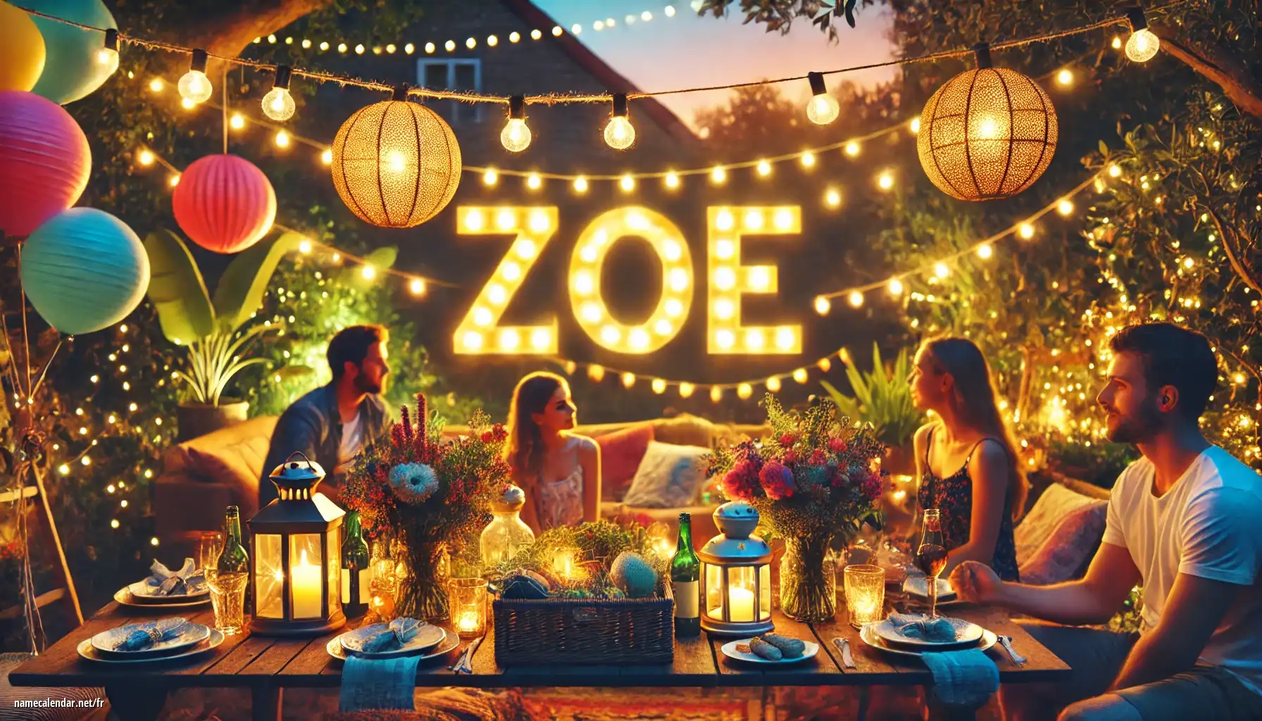 Célébration du jour du nom et du nom - Zoé