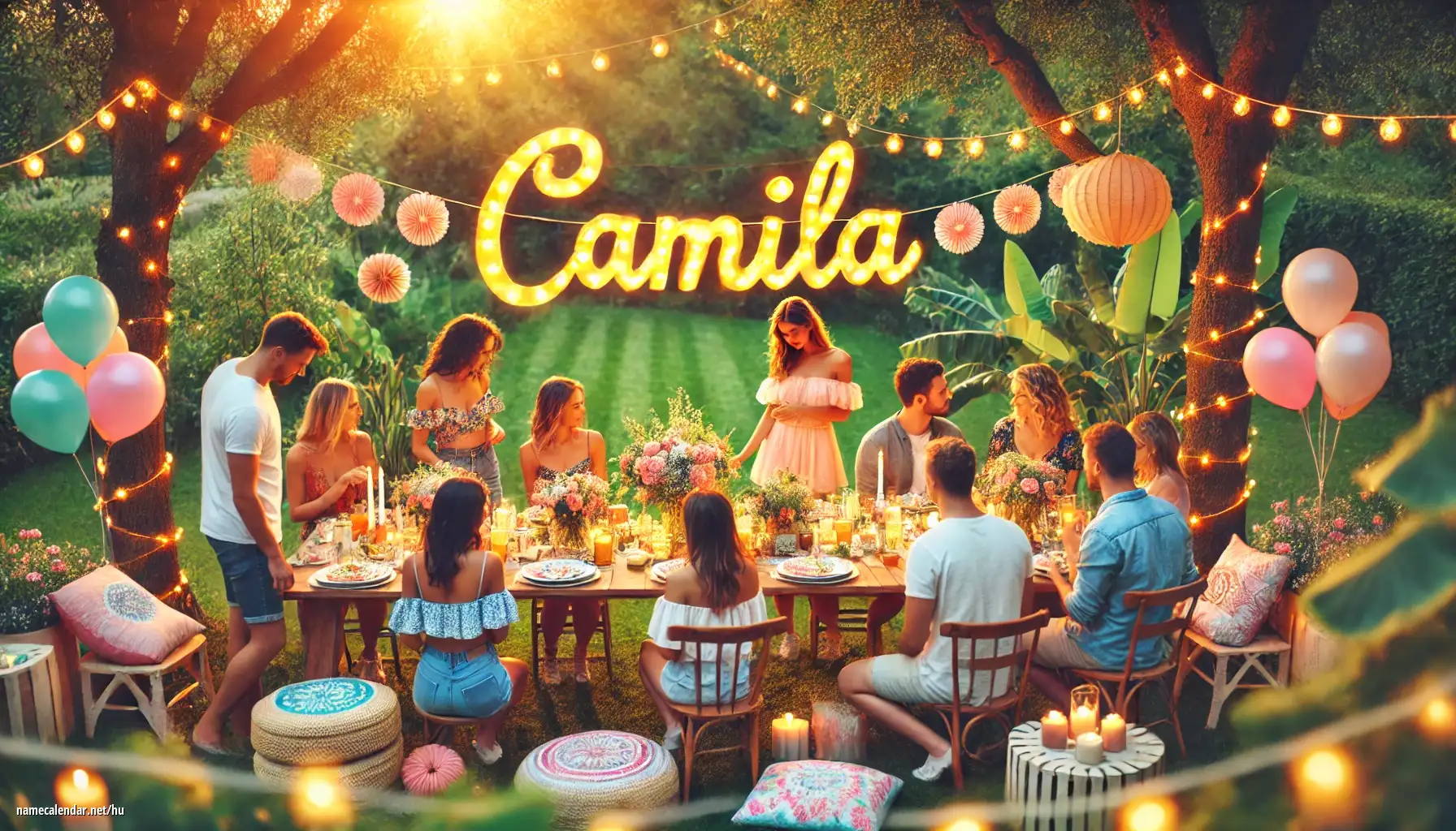 Névnap és név megünneplése - Camila