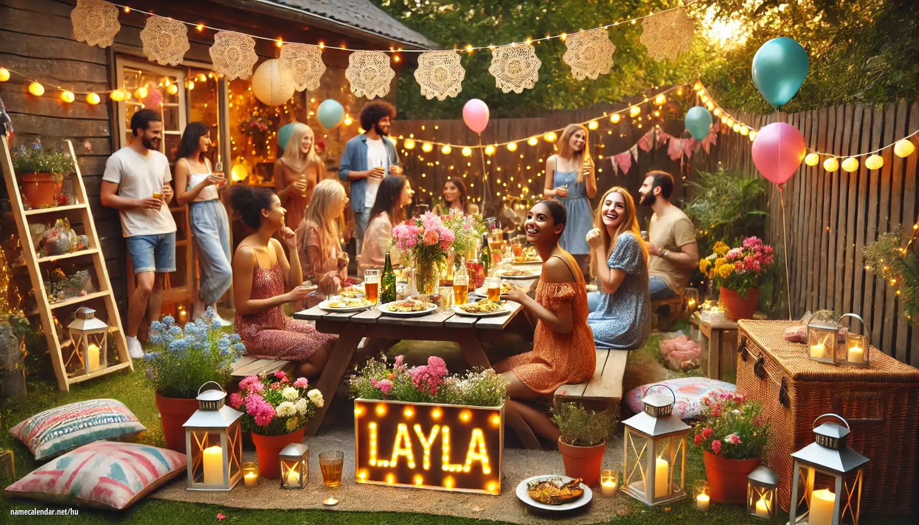 Névnap és név megünneplése - Layla