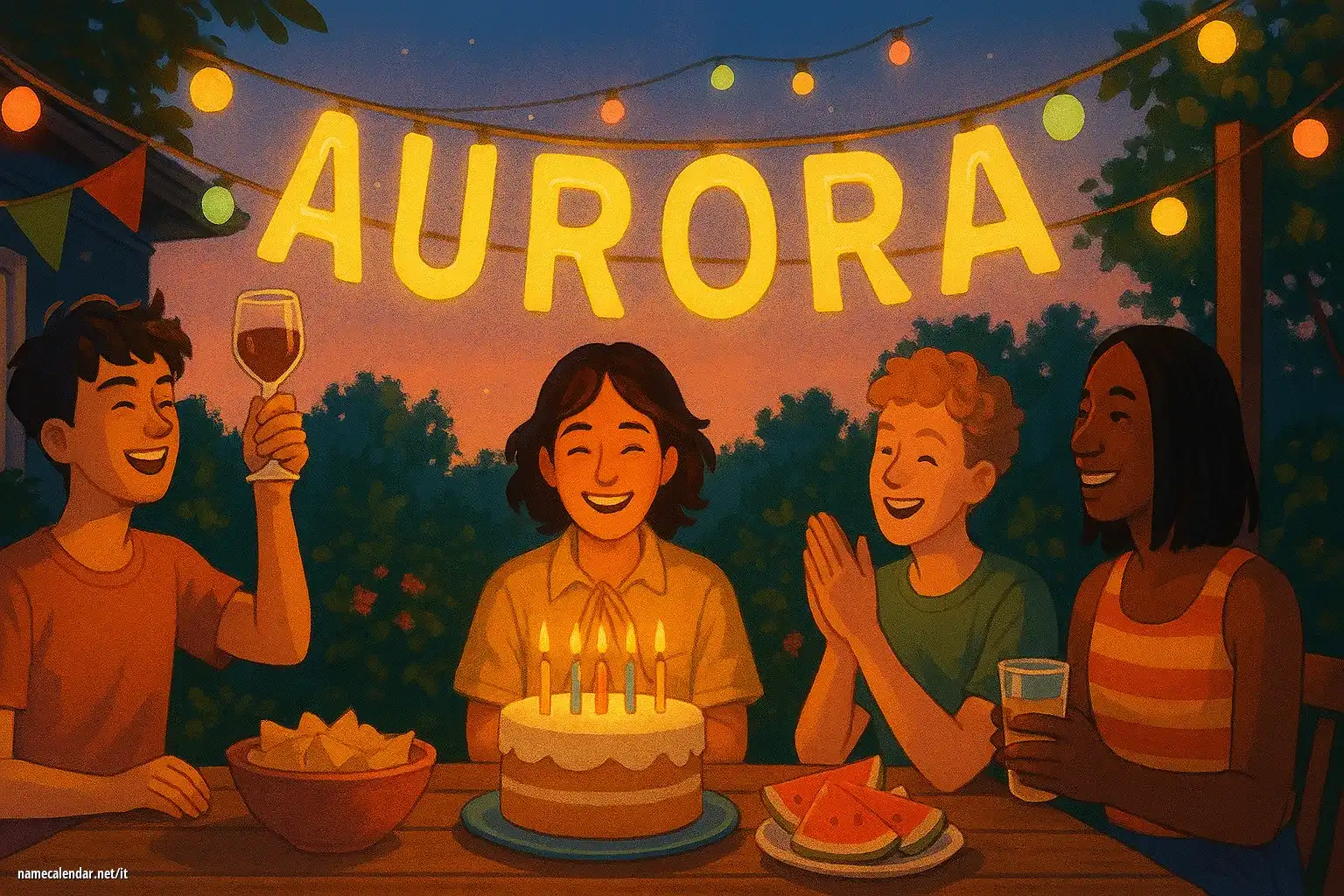 Celebrazione dell'onomastico e del nome - Aurora