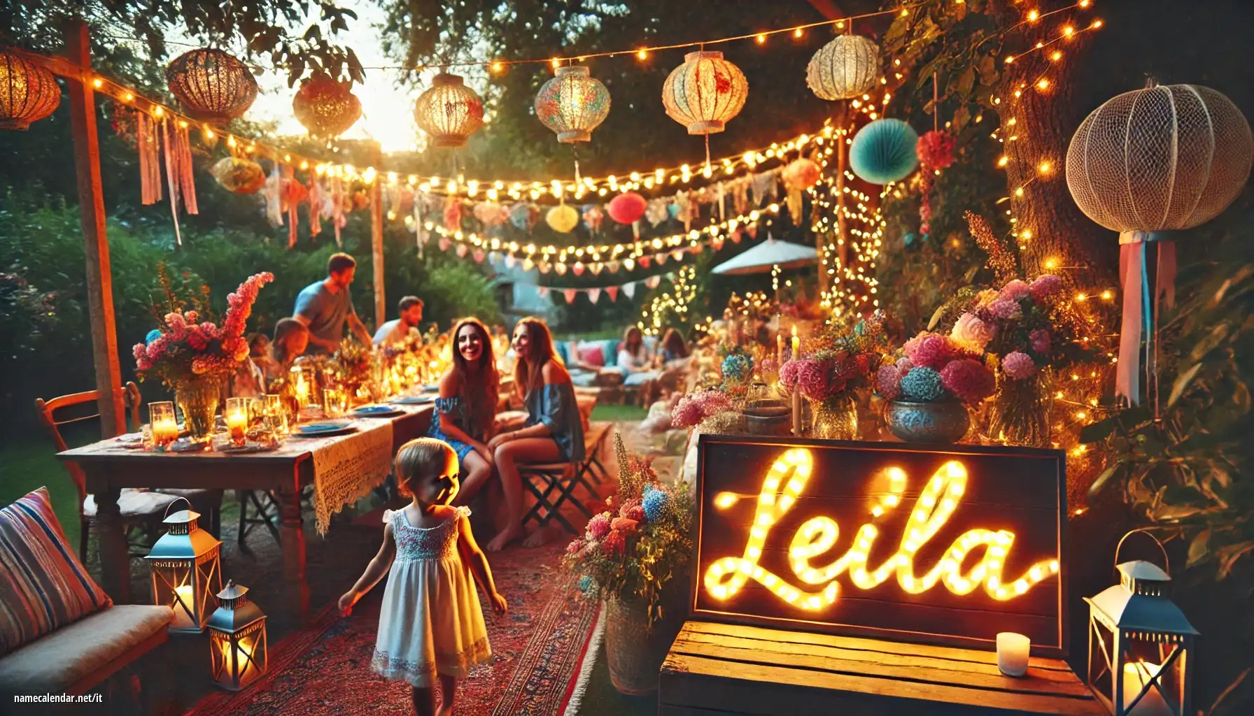 Celebrazione dell'onomastico e del nome - Leila