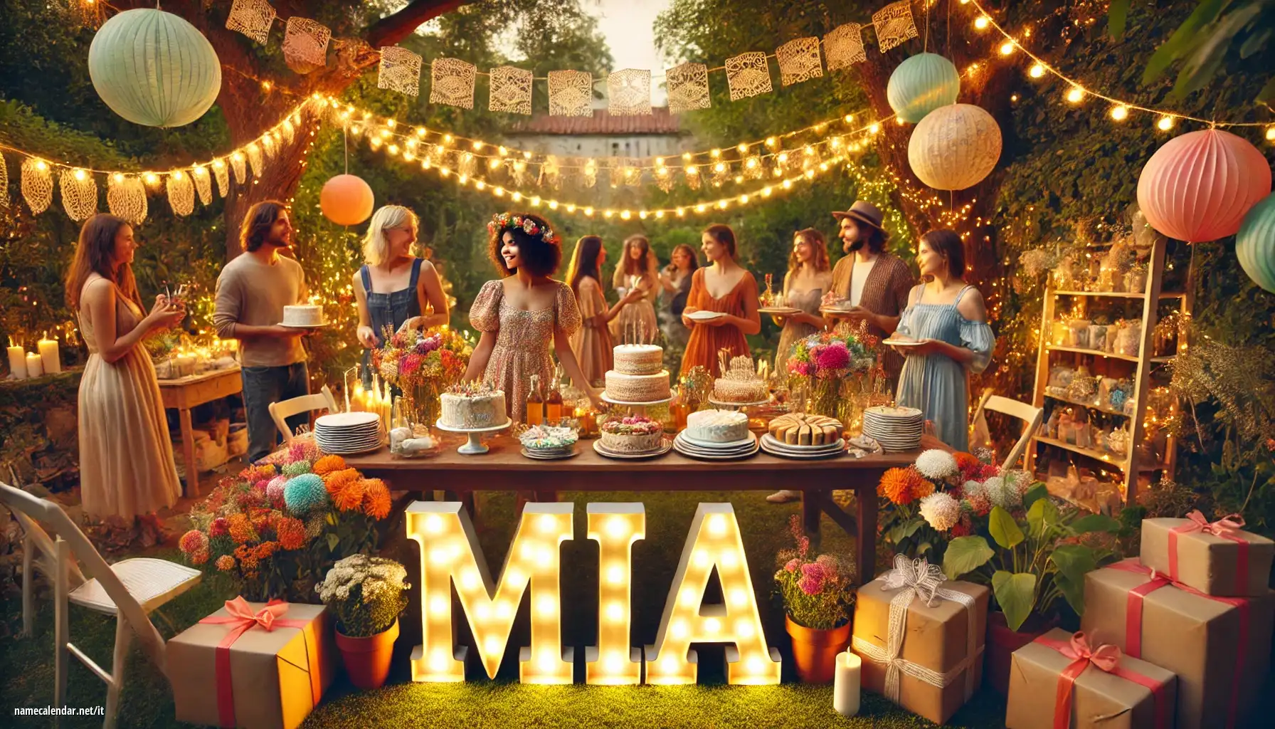 Celebrazione dell'onomastico e del nome - Mia