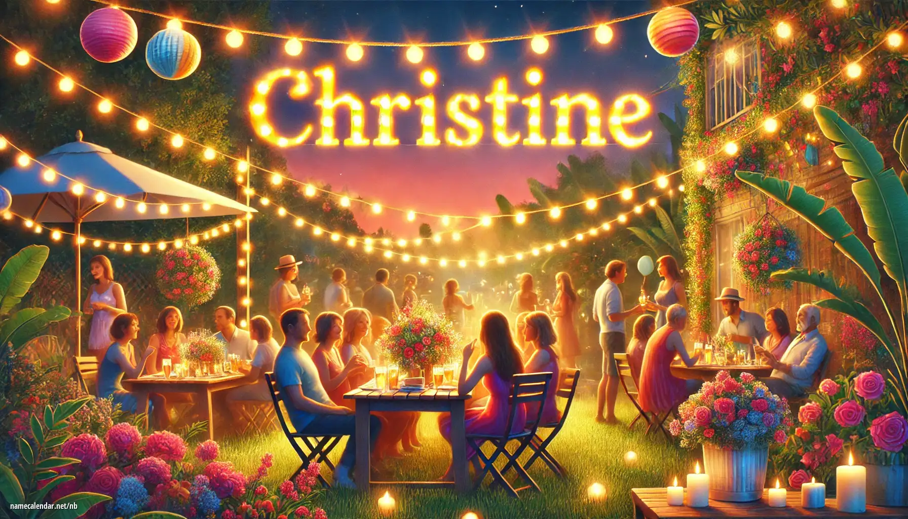 Feiring av navnedag og navn - Christine