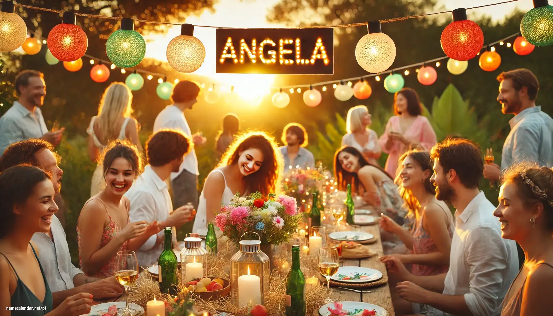 Celebração do dia do nome e nome - Ángela