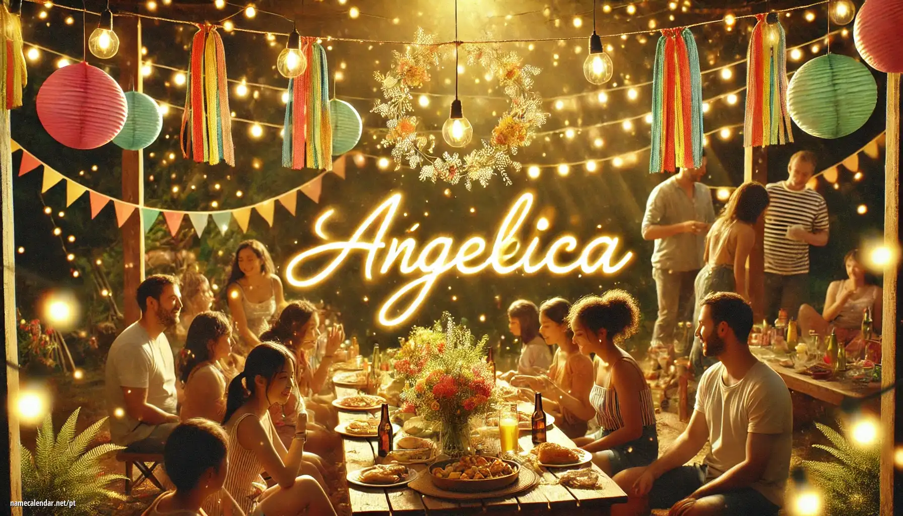 Celebração do dia do nome e nome - Ángelica