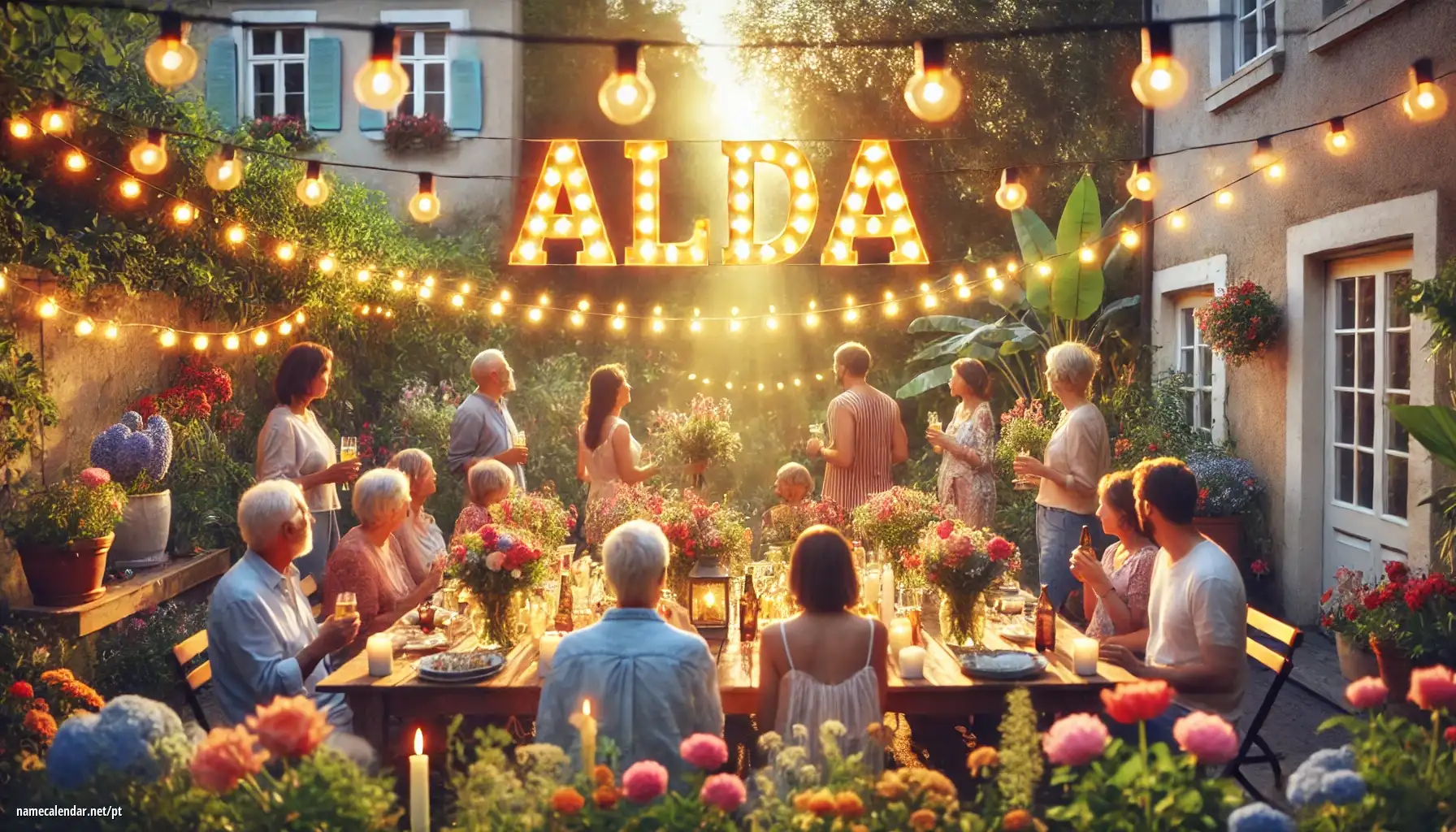 Celebração do dia do nome e nome - Alda